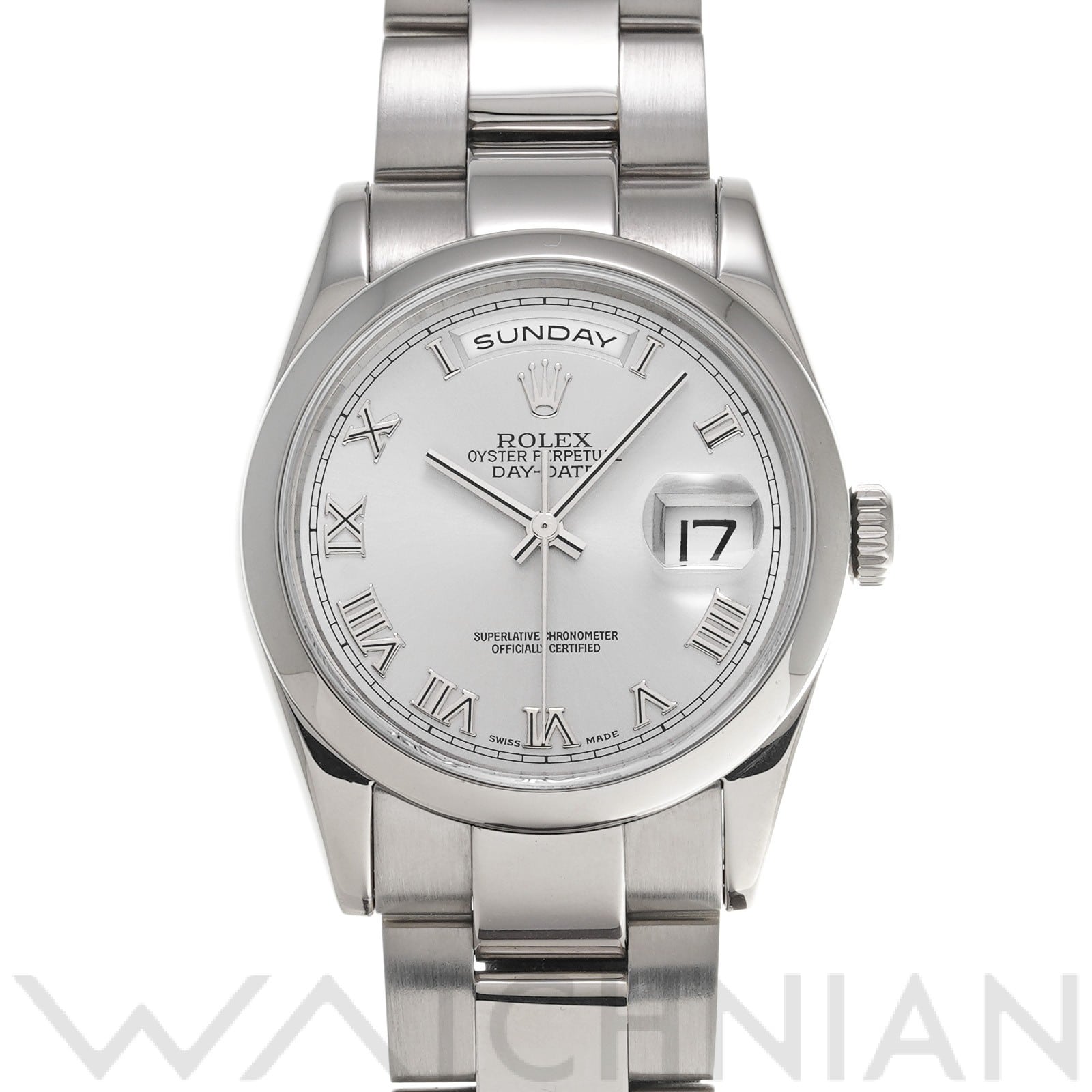 ロレックス デイデイト 36 118209 グレー メンズ 時計 【中古】【wristwatch】