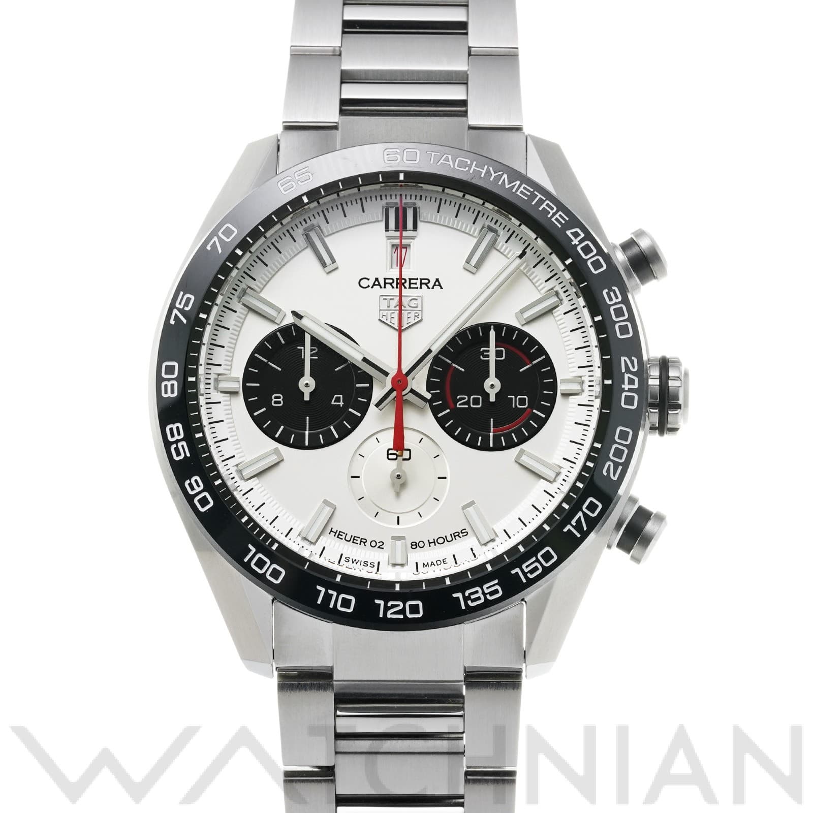 タグ ホイヤー / TAG HEUER カレラ キャリバーホイヤー02 スポーツ クロノグラフ 160th CBN2A1D.BA0643 シルバー/ブラック メンズ 時計 【中古】【wristwatch】