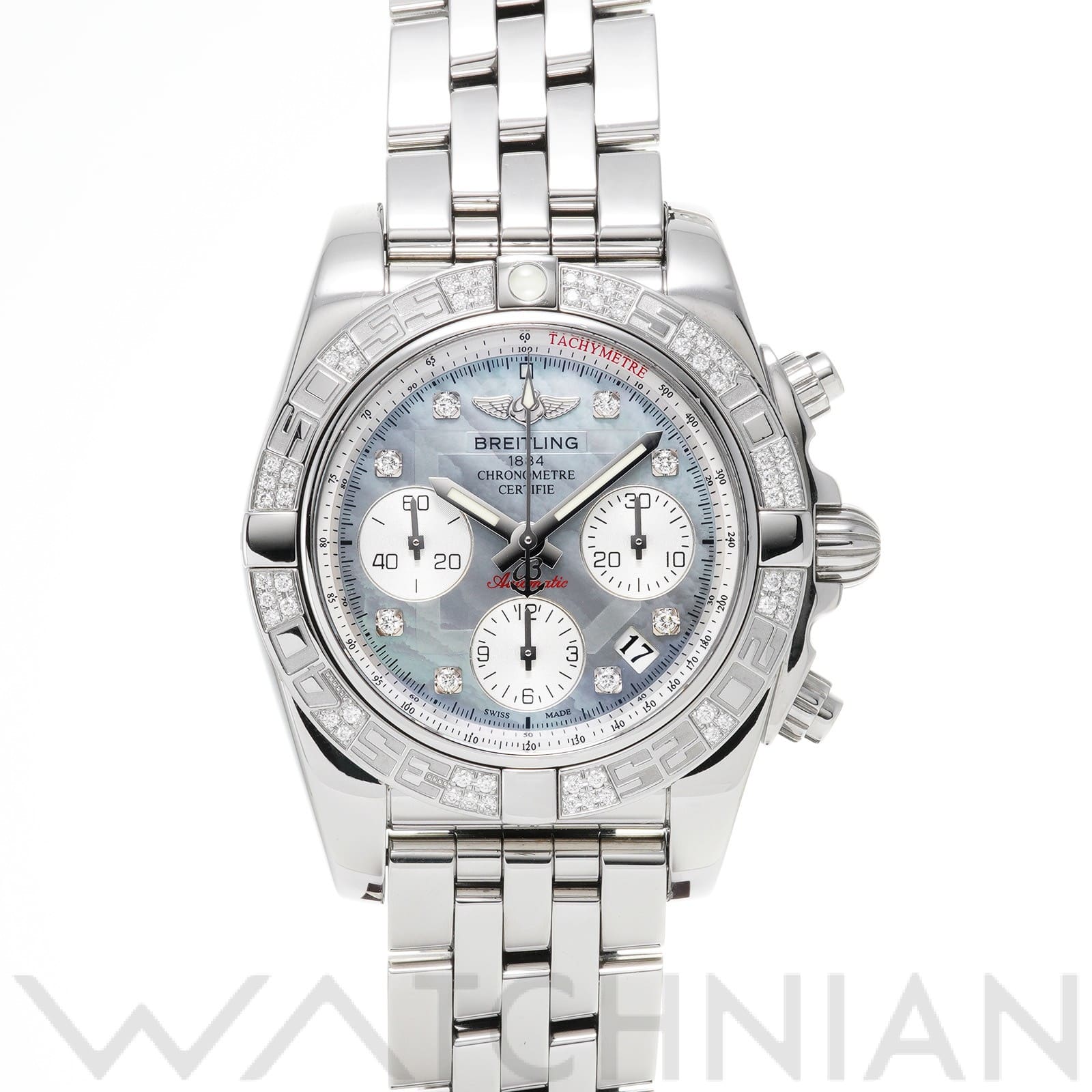 ブライトリング / BREITLING クロノマット 41 A014G20PA ブルーシェル/シルバー/ダイヤモンド メンズ 時計 【中古】【wristwatch】