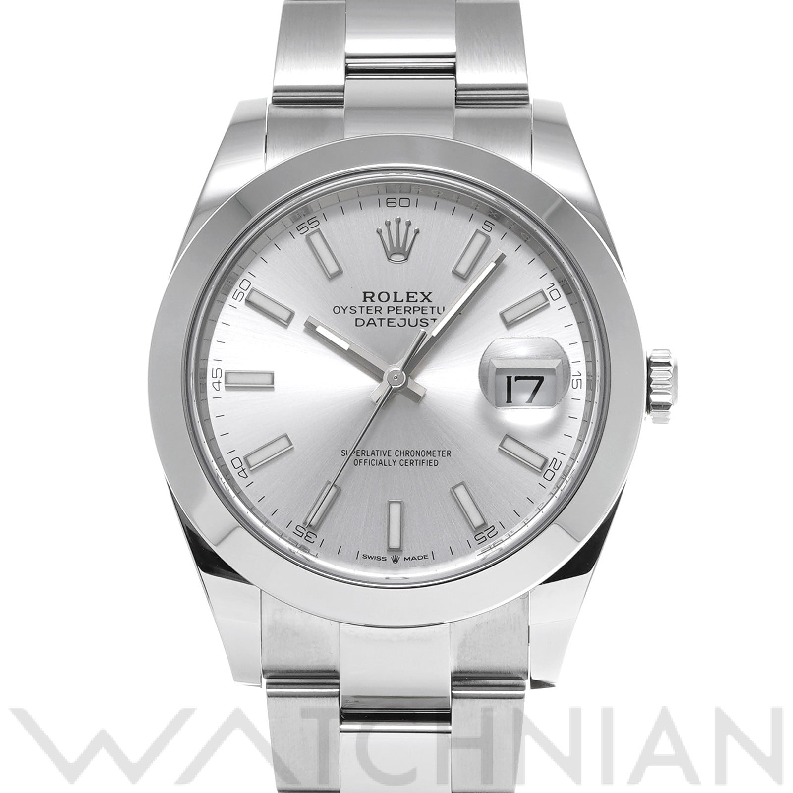 デイトジャスト 41 126300 ランダムシリアル シルバー ロレックス ROLEX メンズ 【中古】
