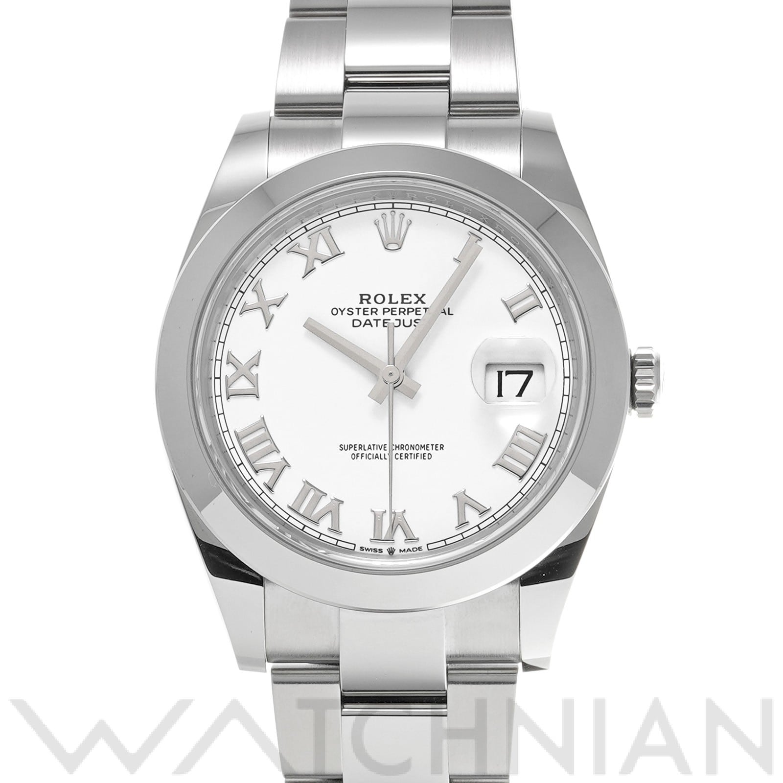 デイトジャスト 41 126300 ランダムシリアル ホワイト ロレックス ROLEX メンズ 【中古】