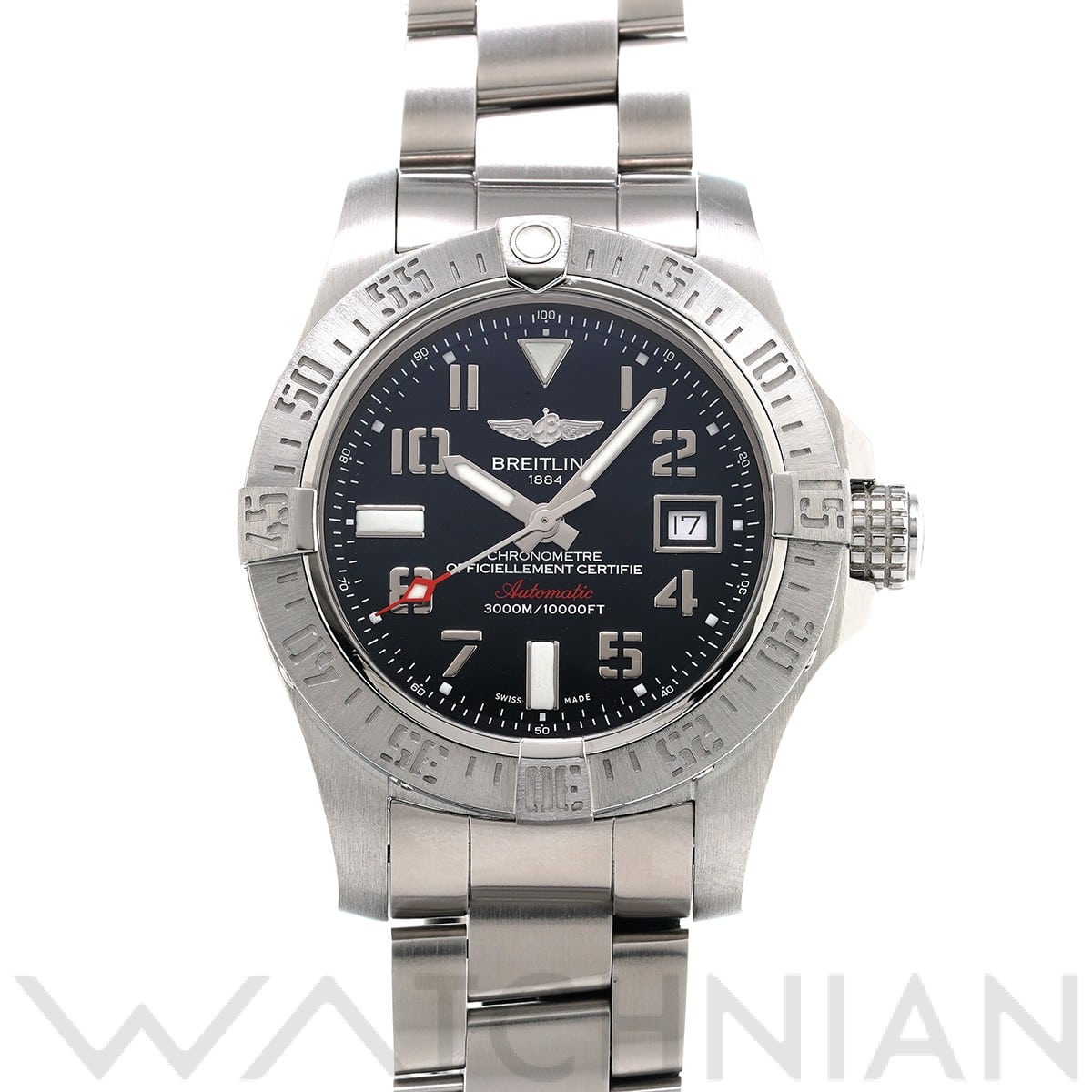 ブライトリング / BREITLING アベンジャーII シーウルフ A1733110/BC31 ブラック メンズ 時計 【中古】【wristwatch】