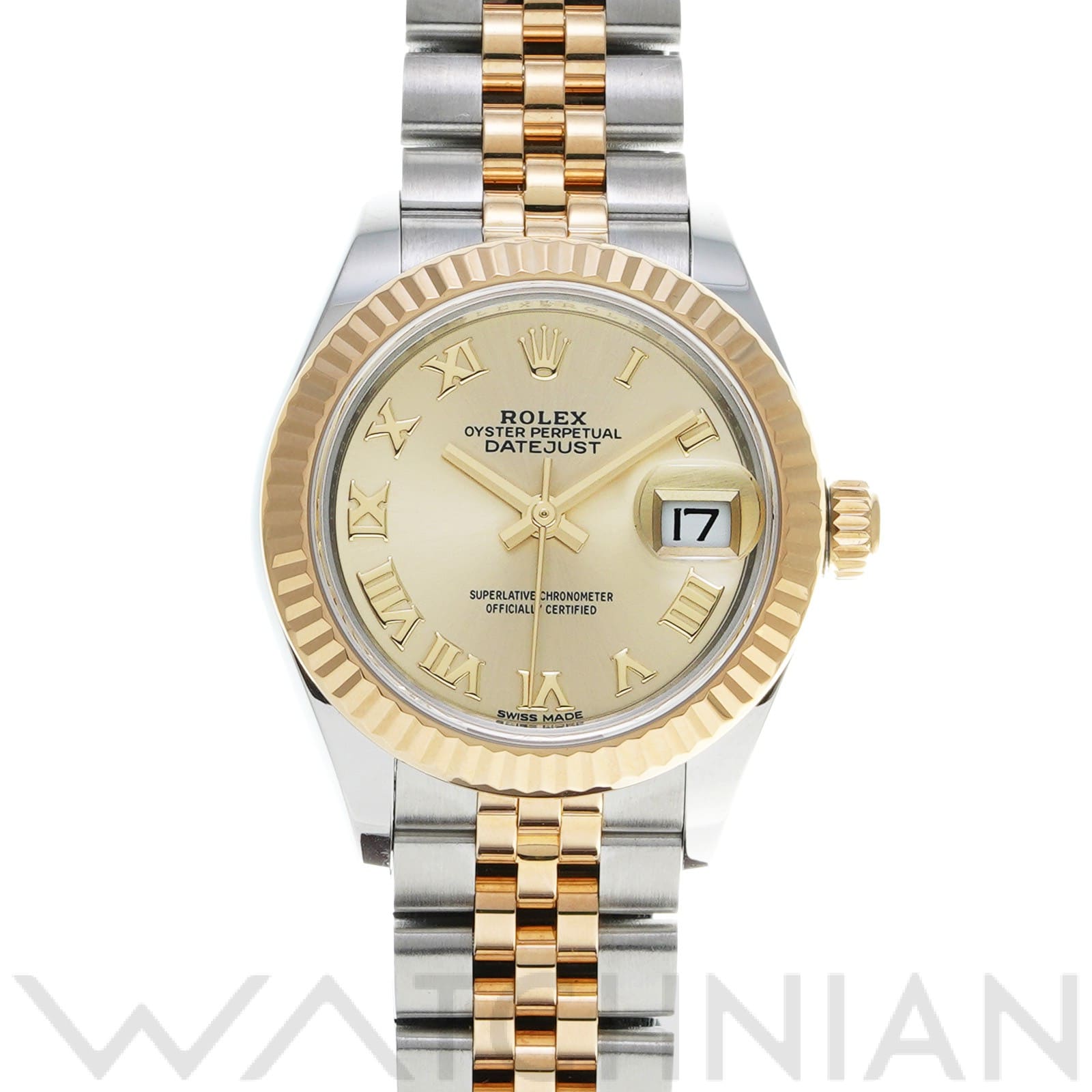 ロレックス レディ デイトジャスト 28 279173 シャンパン レディース 時計 【中古】【wristwatch】