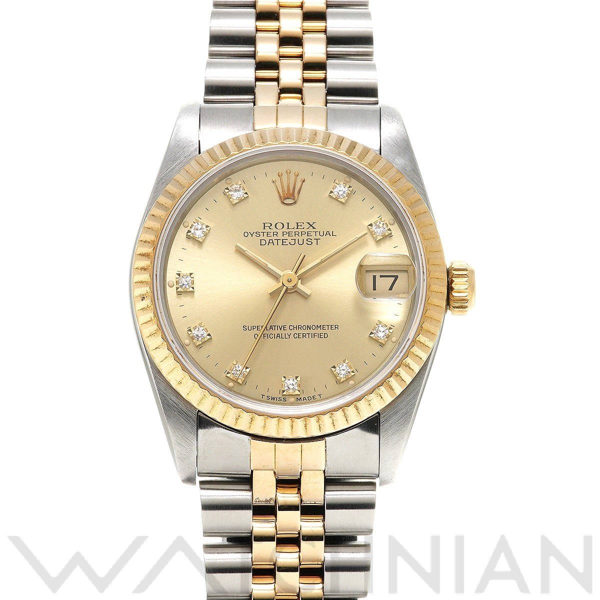 デイトジャスト 68273G L番(1989年頃製造) シャンパン/ダイヤモンド ロレックス ROLEX ユニセックス 【中古】