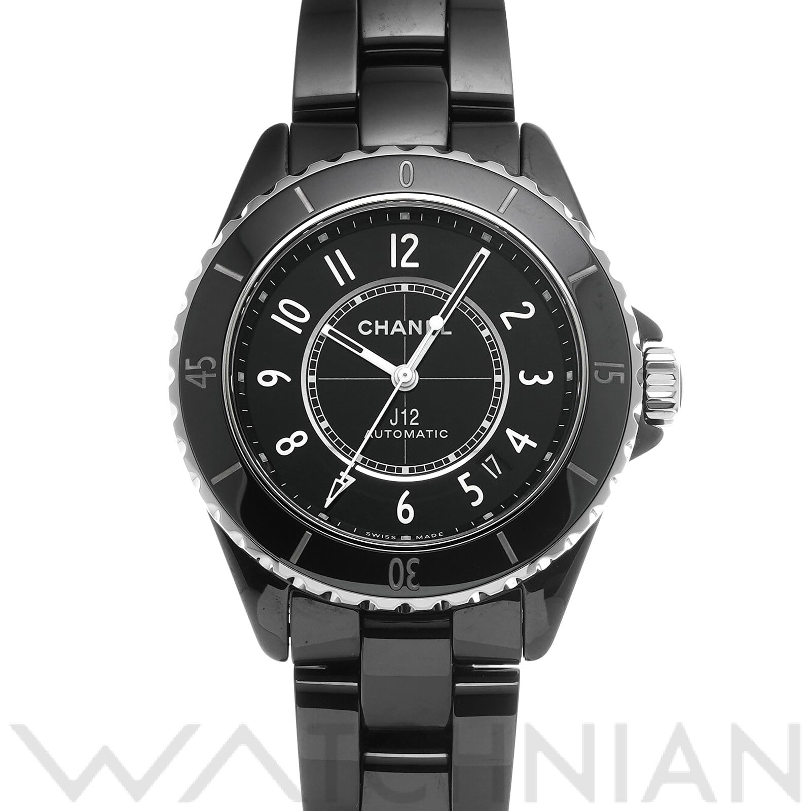 シャネル / CHANEL J12 キャリバー12.1 38MM H5697 ブラックラッカー メンズ 時計 【中古】【wristwatch】