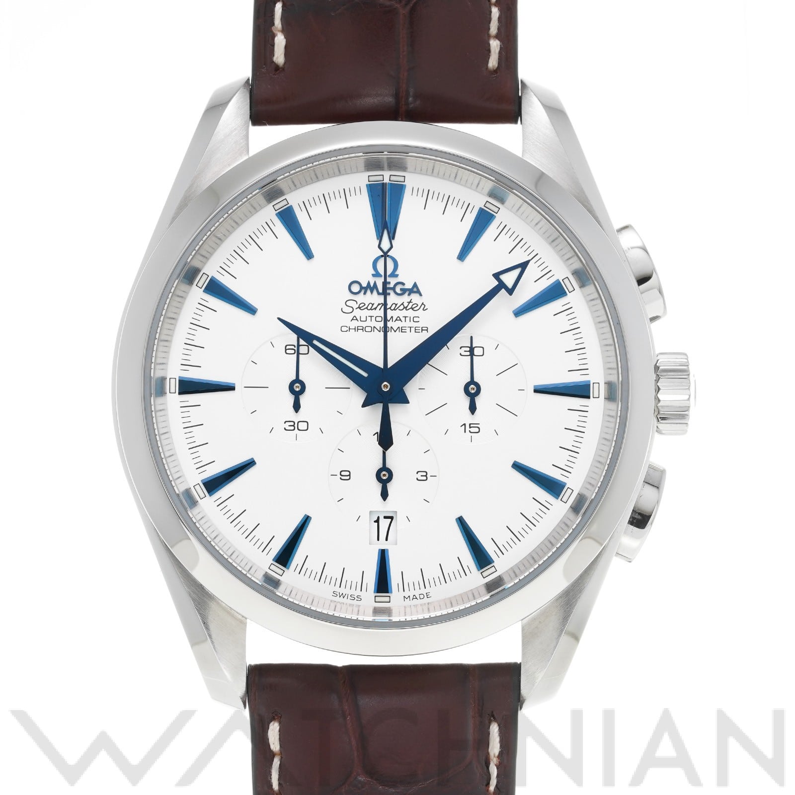 シーマスター アクアテラ クロノグラフ 2812.30.37 ホワイト オメガ OMEGA メンズ 【中古】