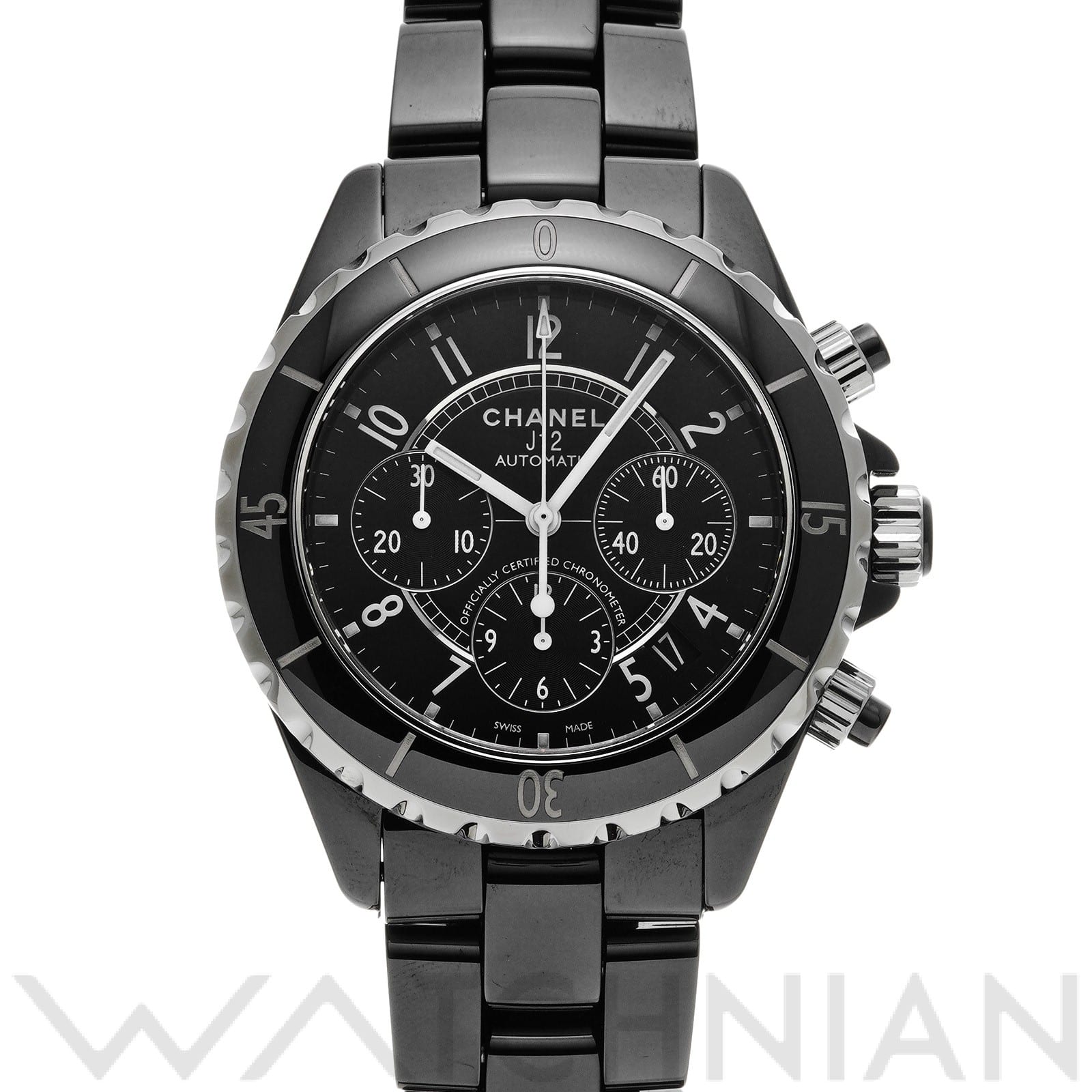 シャネル / CHANEL J12 クロノグラフ 41MM H0940 ブラックラッカー メンズ 時計 【中古】【wristwatch】