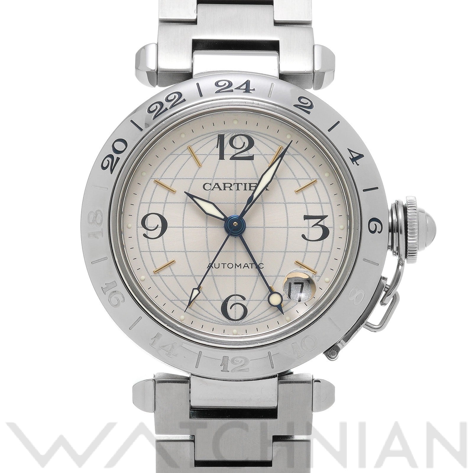 カルティエ / CARTIER パシャC メリディアン GMT W31029M7 シルバー ユニセックス 時計 【中古】【wristwatch】