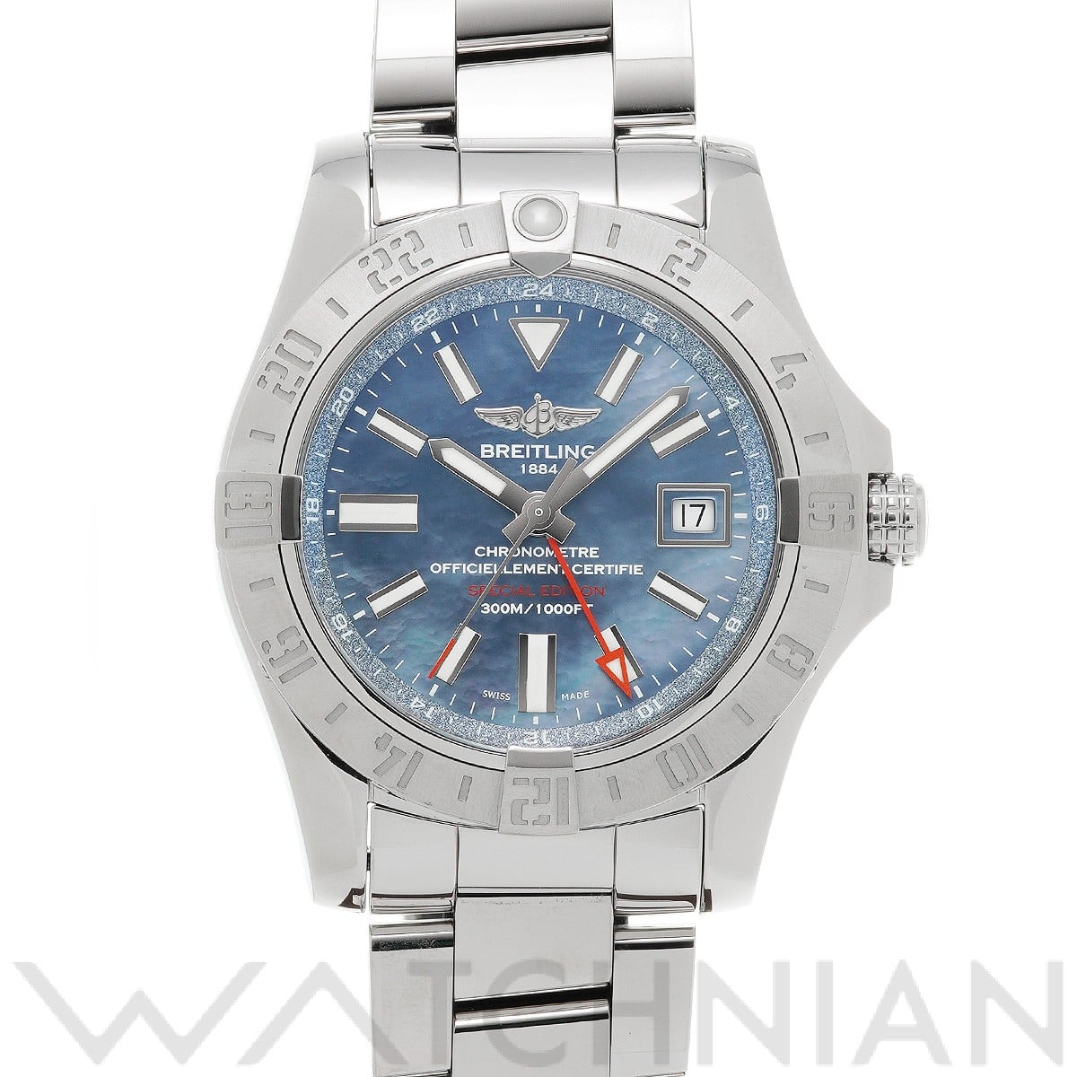 ブライトリング / BREITLING アベンジャーII GMT ブルーマザーオブパール A3239011/C930 ブルーシェル メンズ 時計 【中古】【wristwatch】