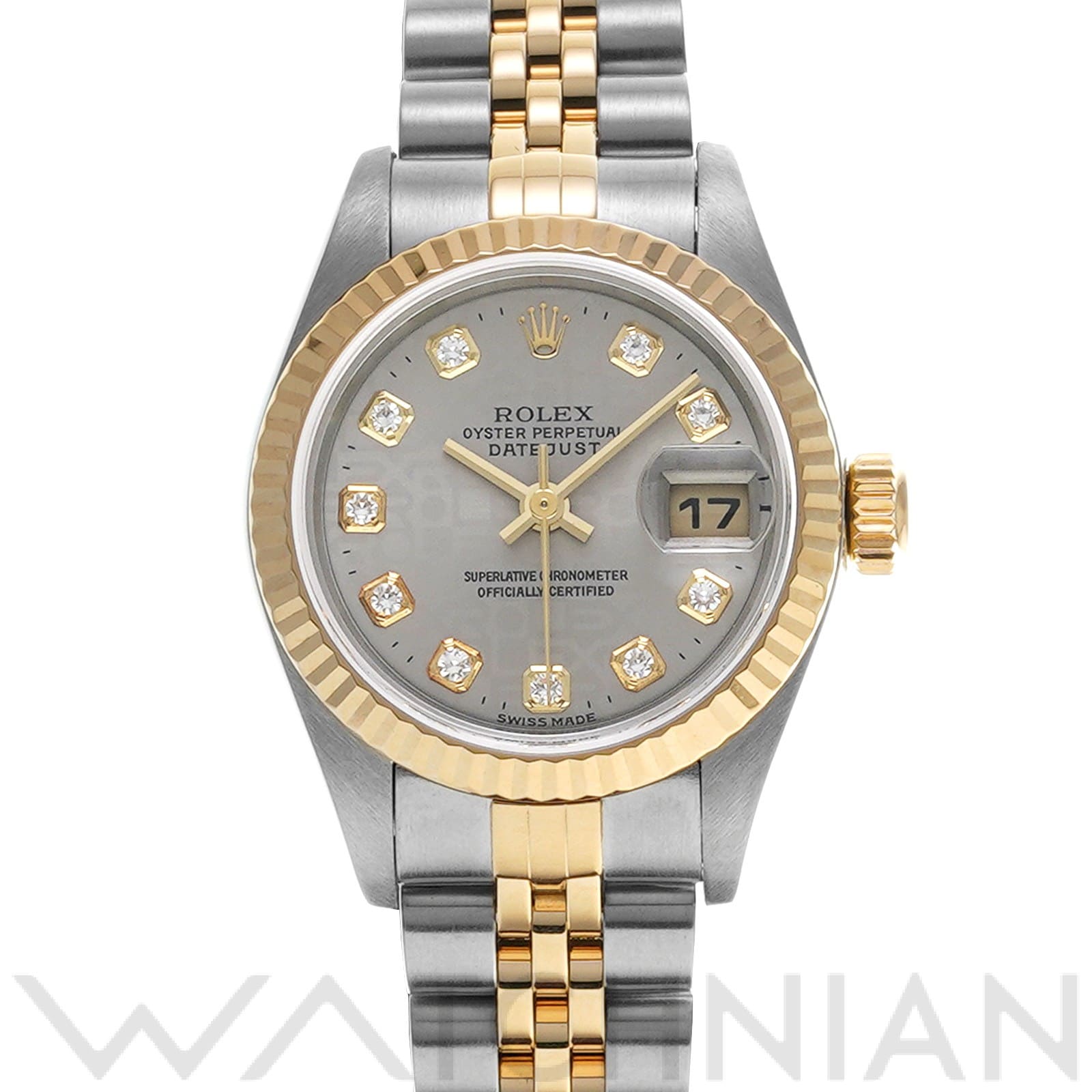 ロレックス デイトジャスト 26 79173G グレーコンピュータ/ダイヤモンド レディース 時計 【中古】【wristwatch】