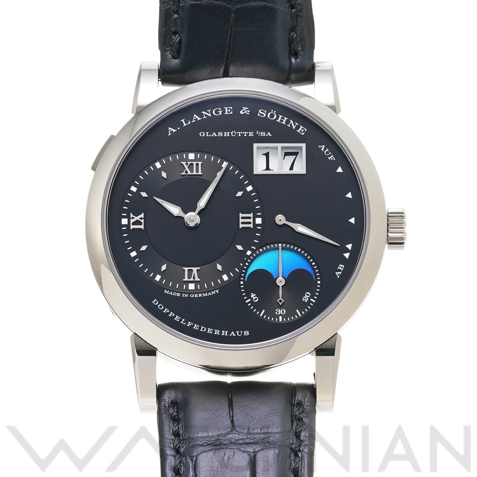 ランゲ1 ムーンフェイズ 192.029 ブラック ランゲ&ゾーネ A. Lange & Sohne メンズ 【中古】