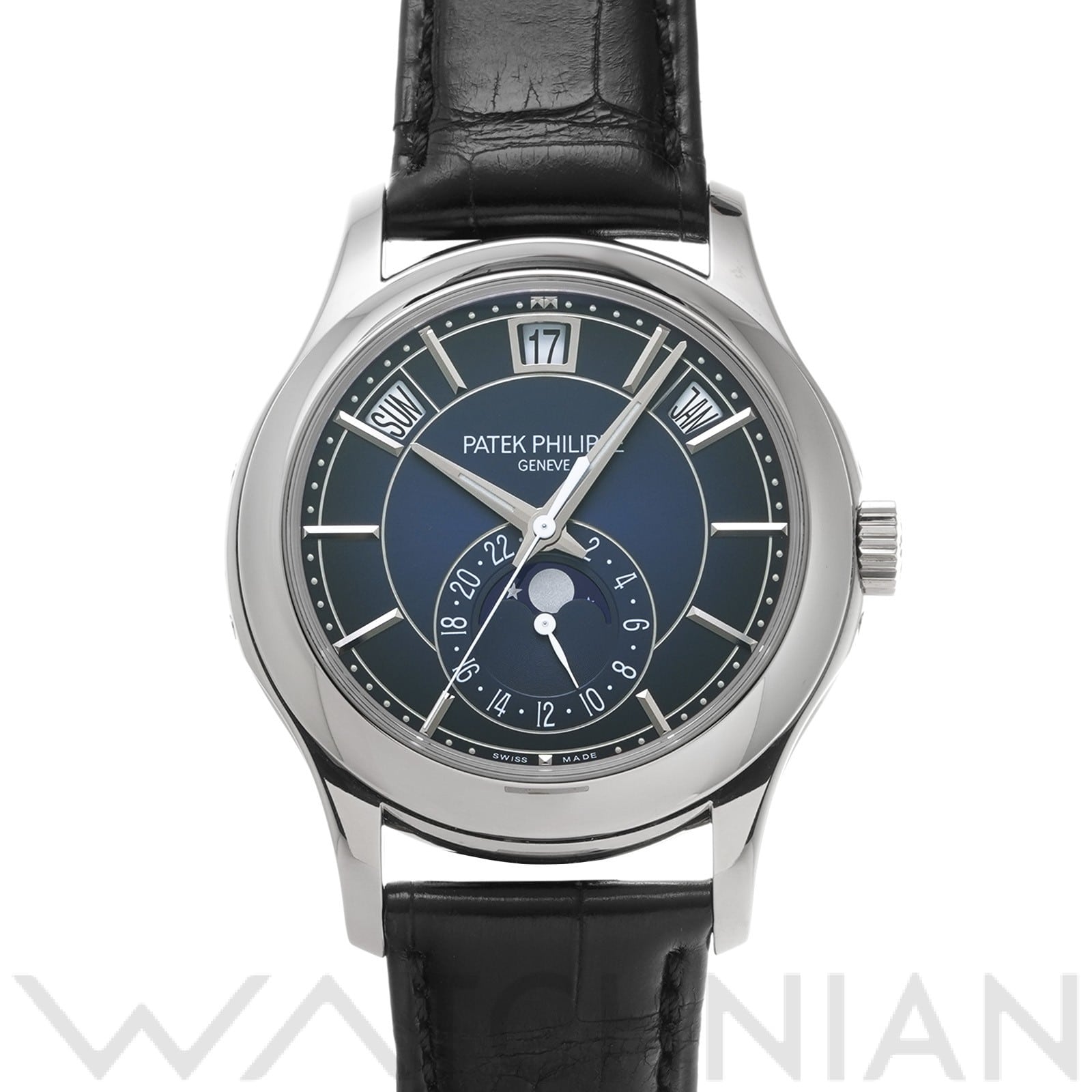 パテック フィリップ コンプリケーション アニュアルカレンダー ムーンフェイズ 5205G-013 ブルー・ブラック・グラデーション・ソレイユ メンズ 時計 【中古】【wristwatch】