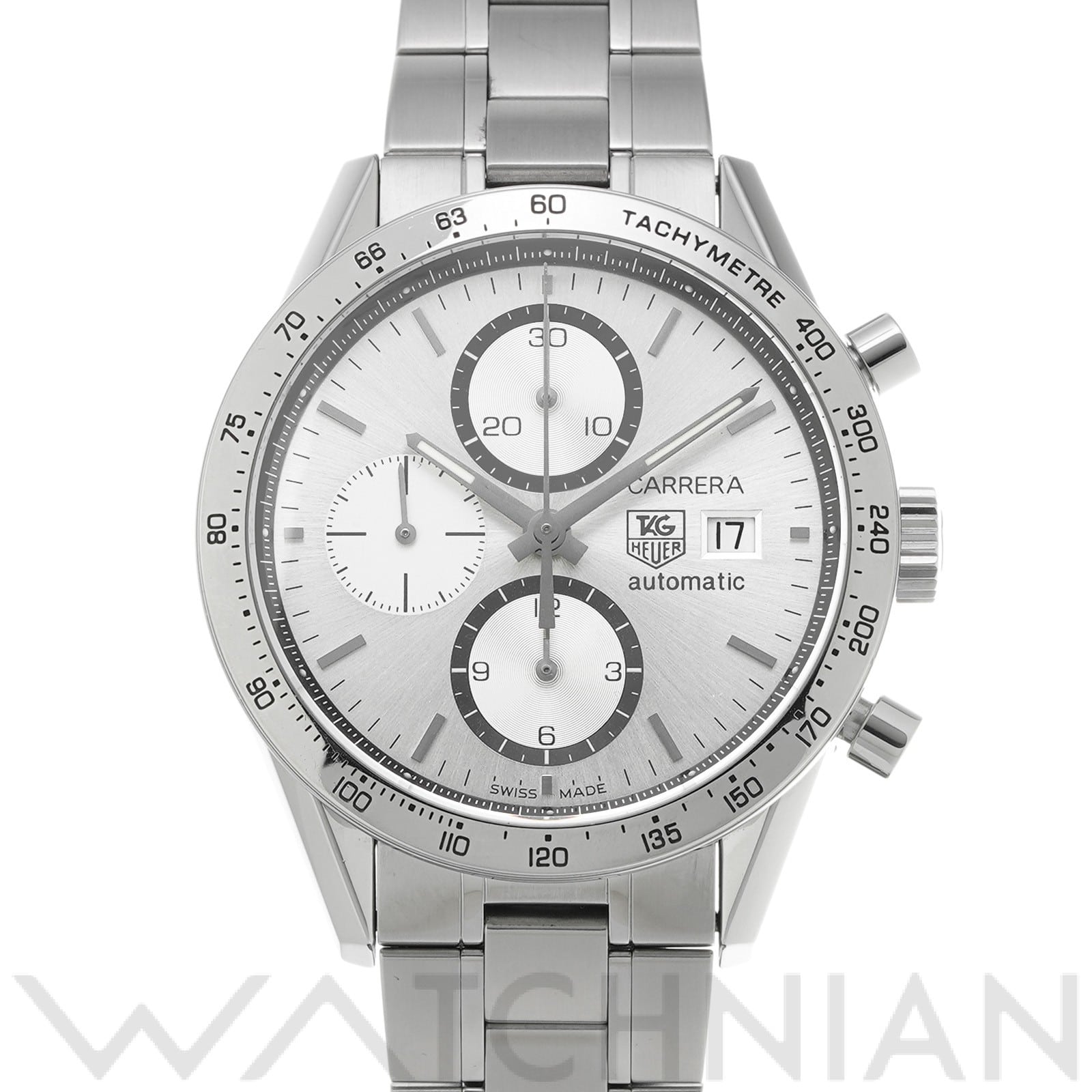 タグ ホイヤー / TAG HEUER カレラ キャリバー16 クロノグラフ CV2017 シルバー メンズ 時計 【中古】【wristwatch】