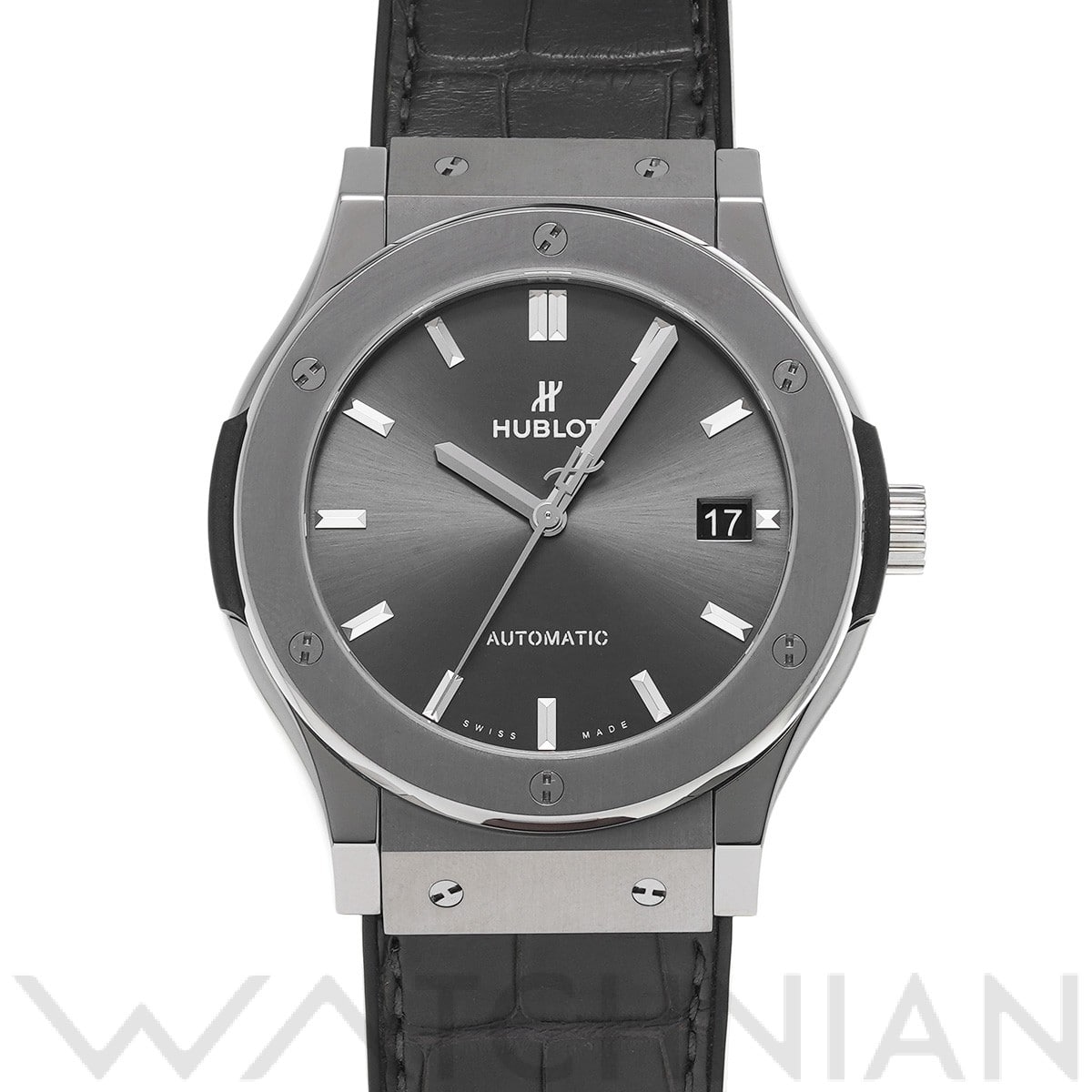 クラシックフュージョン チタニウム レーシンググレー 511.NX.7071.LR グレー ウブロ HUBLOT メンズ 【中古】