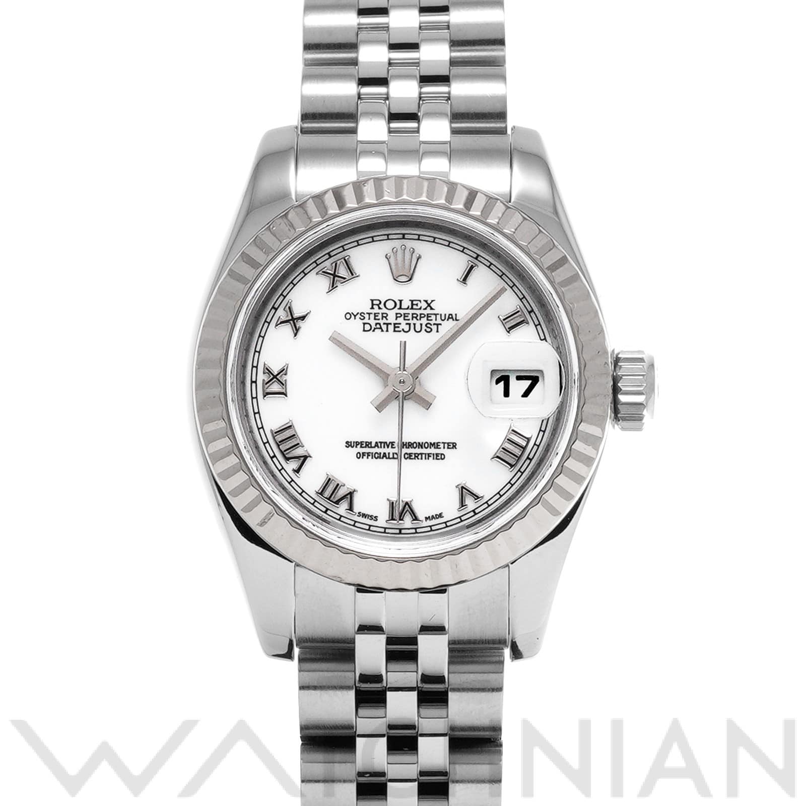 ロレックス レディ デイトジャスト 26 179174 ホワイト レディース 時計 【中古】【wristwatch】