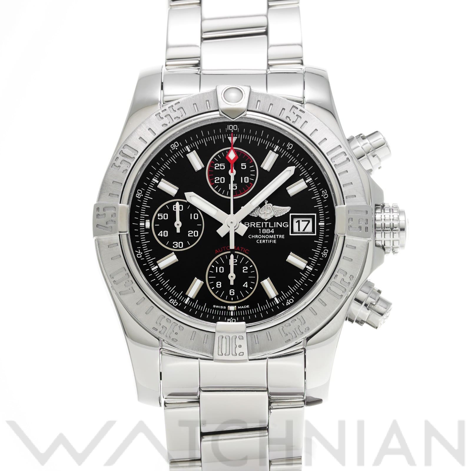 ブライトリング / BREITLING アベンジャーII A1338111/BC32 ブラック メンズ 時計 【中古】【wristwatch】