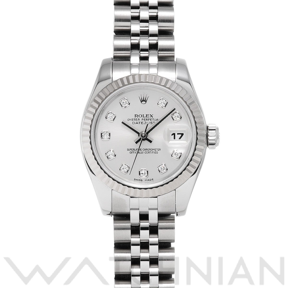 ロレックス レディ デイトジャスト 26 179174G シルバー/ダイヤモンド レディース 時計 【中古】【wristwatch】