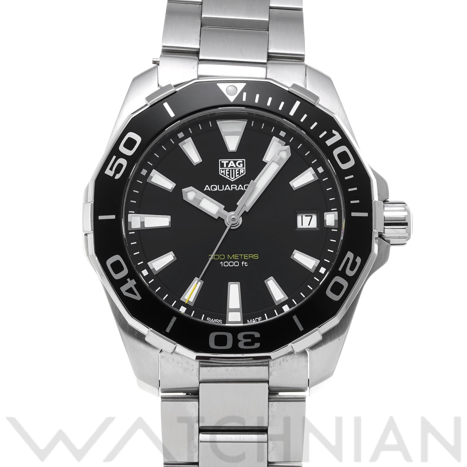 タグ ホイヤー / TAG HEUER アクアレーサー クォーツ WAY111A.BA0928 ブラック メンズ 時計 【中古】【wristwatch】