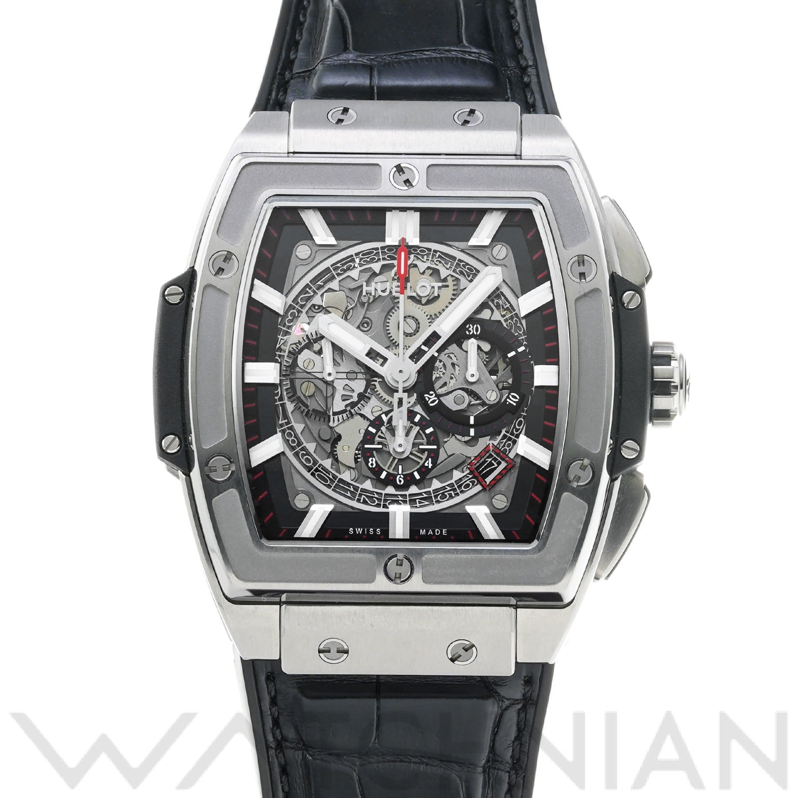 スピリット オブ ビッグバン チタニウム 601.NX.0173.LR スケルトン ウブロ HUBLOT メンズ 【中古】