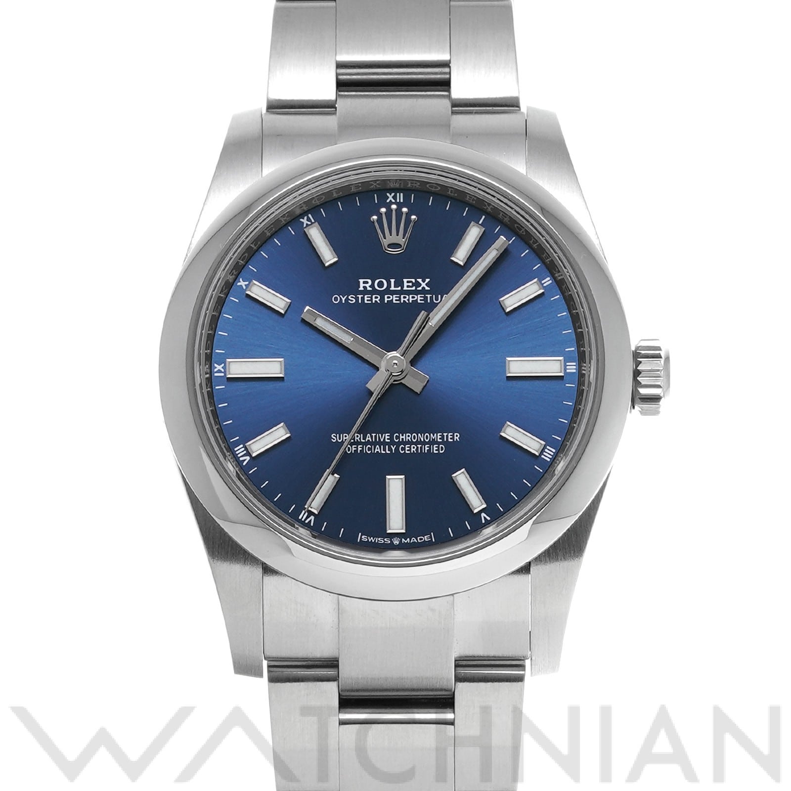 ロレックス オイスターパーペチュアル 34 124200 ブライトブルー ユニセックス 時計 【中古】【wristwatch】