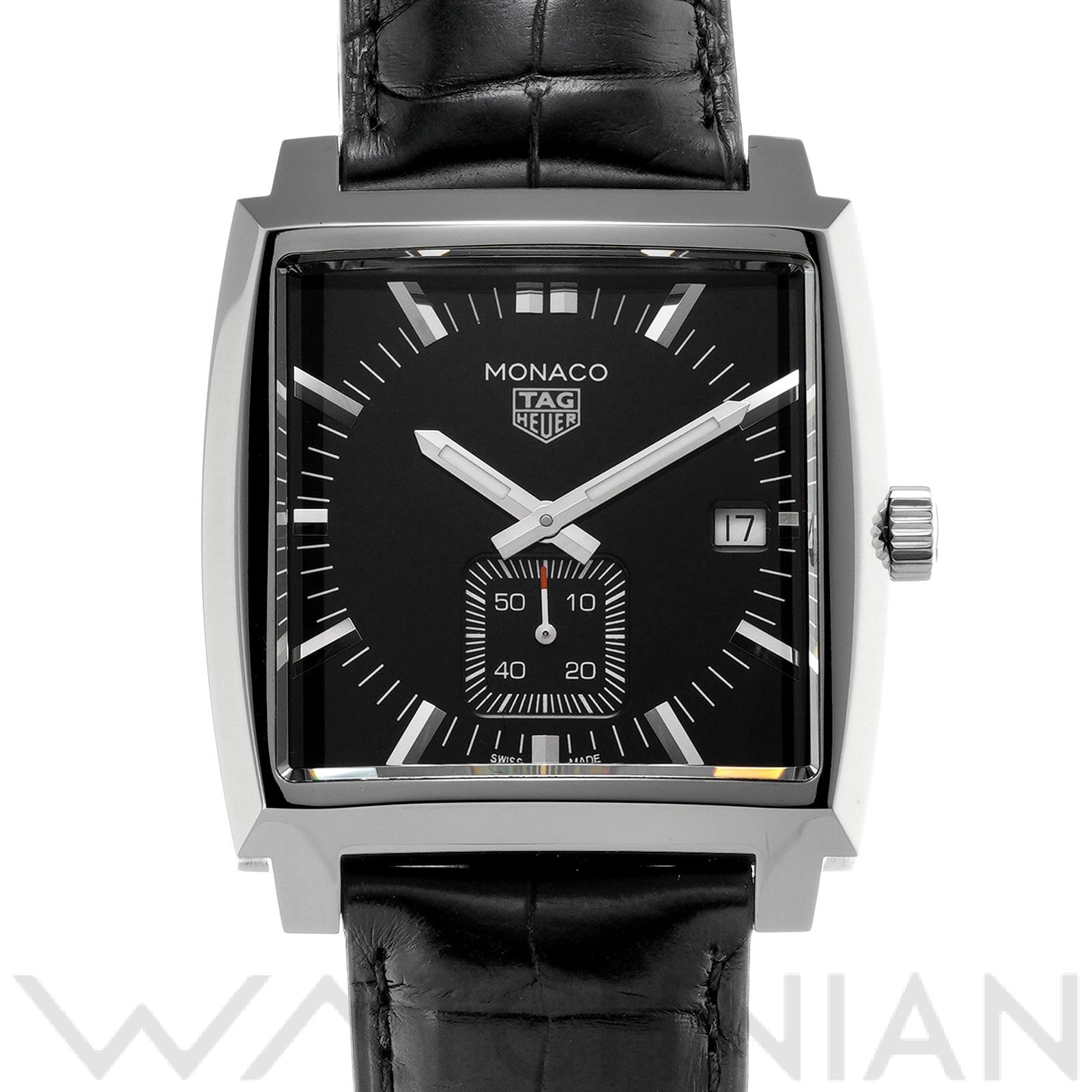 モナコ クォーツ WAW131A.FC6177 ブラックラッカー タグホイヤー TAG HEUER レディース 【中古】