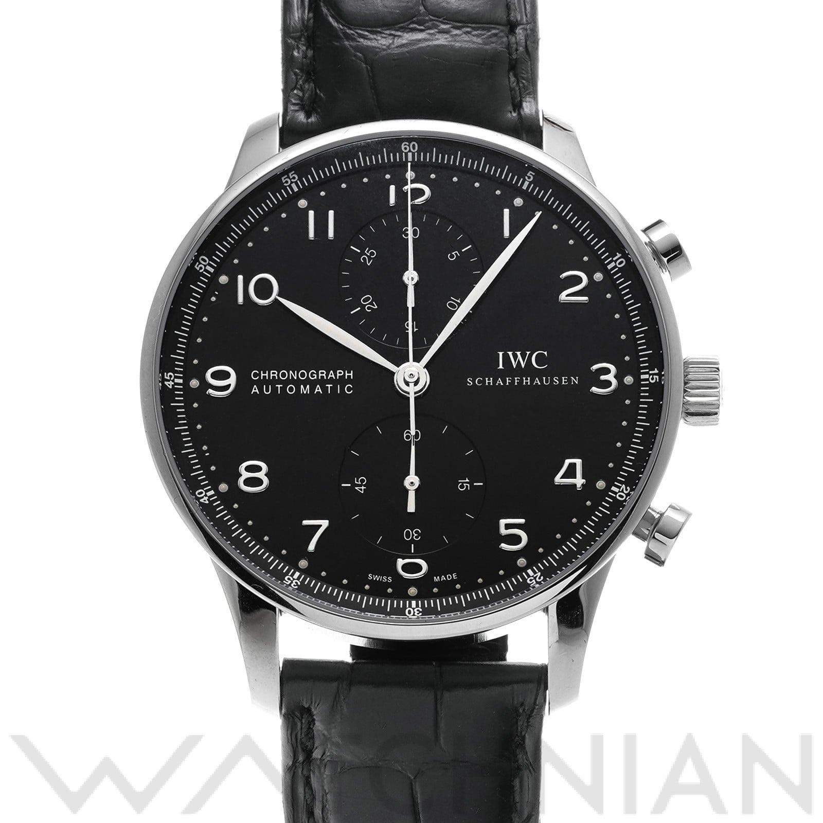 ポルトギーゼ クロノグラフ IW371447 ブラック インターナショナルウォッチカンパニー IWC メンズ 【中古】