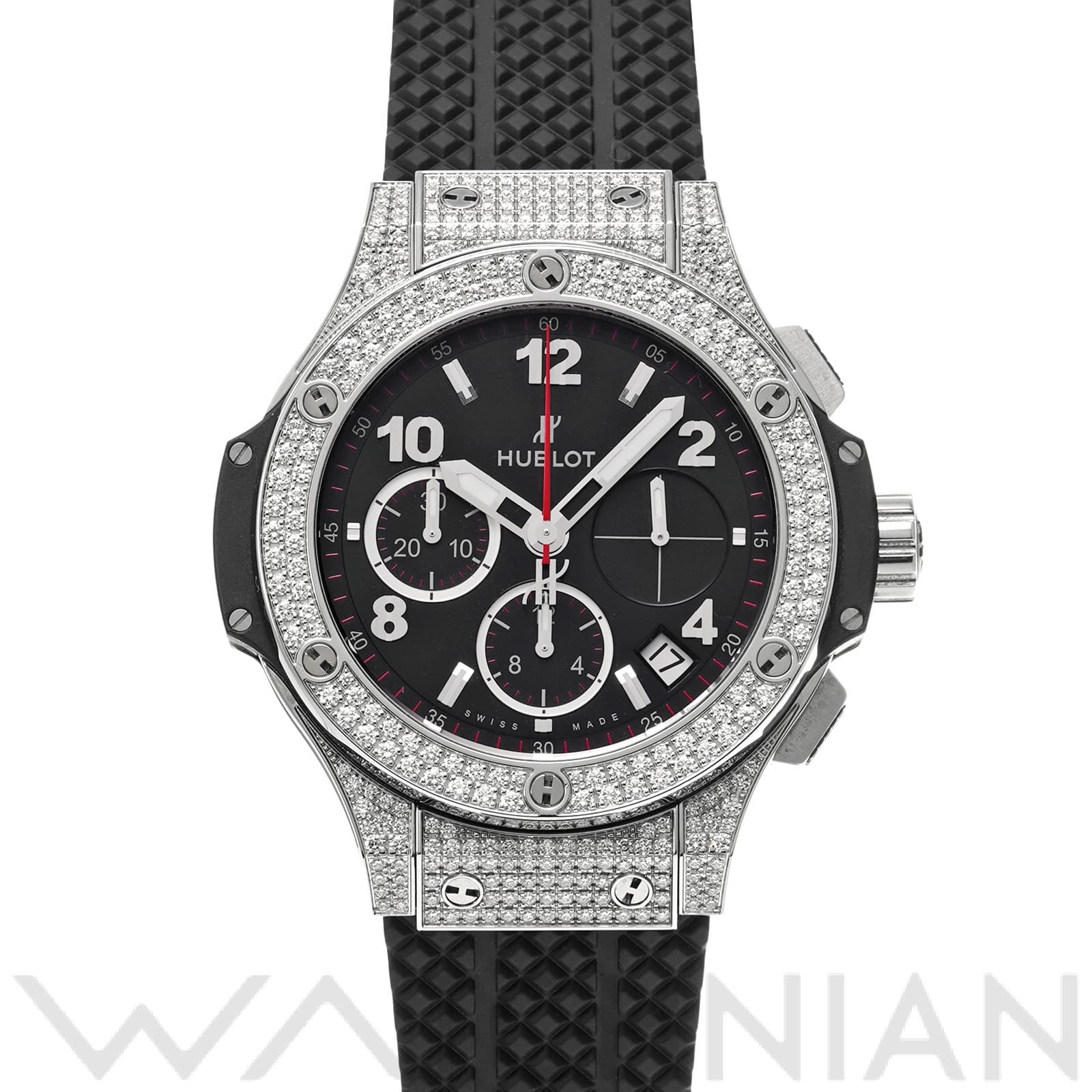ウブロ / HUBLOT ビッグバン スチール パヴェ 341.SX.130.RX.174 ブラックラッカー メンズ 時計 【中古】【wristwatch】