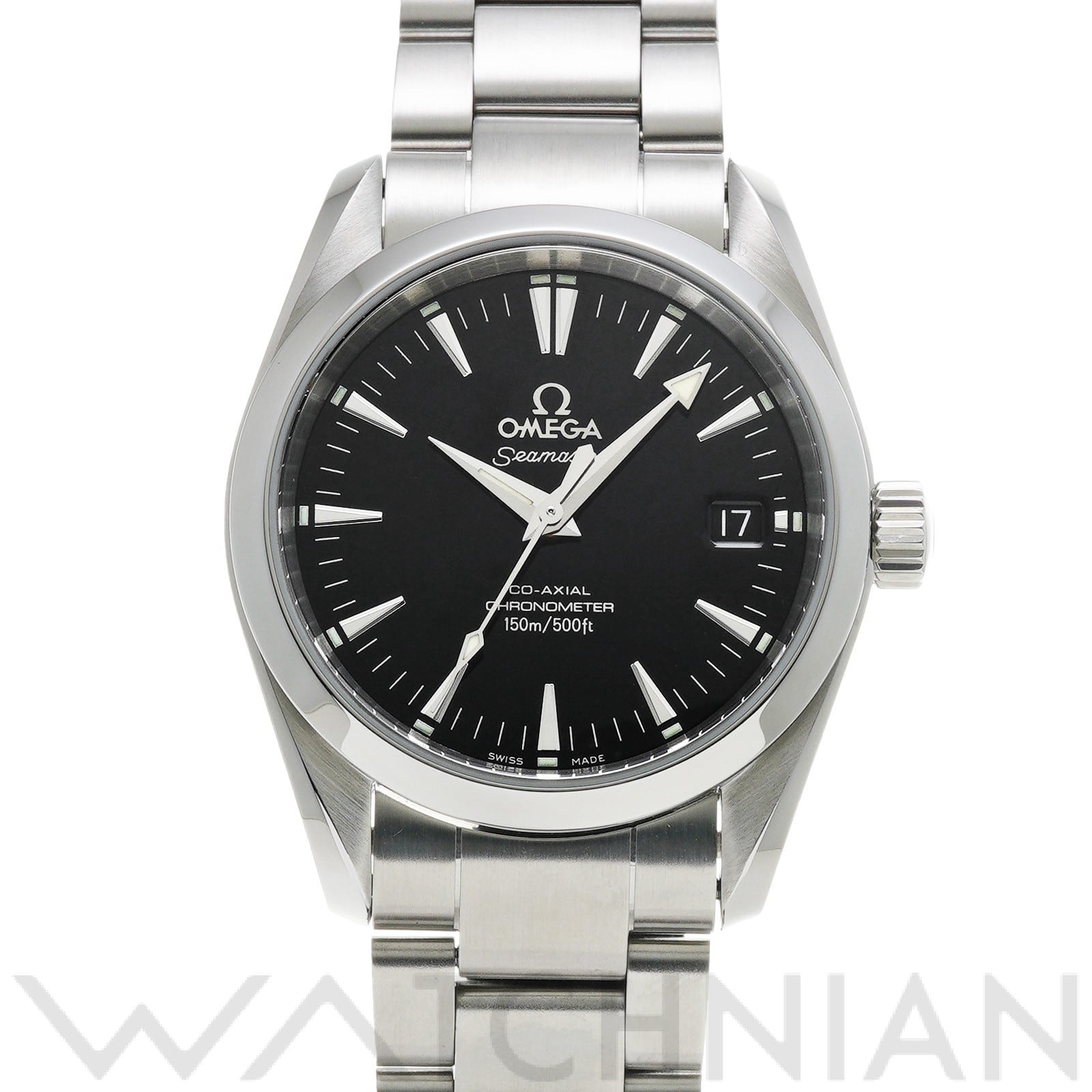 オメガ / OMEGA シーマスター アクアテラ コーアクシャル ミッドサイズ 2504.50 ブラック メンズ 時計 【中古】【wristwatch】