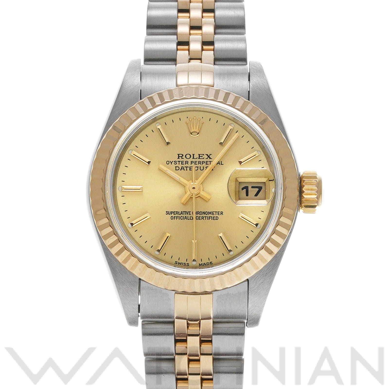 ロレックス デイトジャスト 26 79173 シャンパン レディース 時計 【中古】【wristwatch】