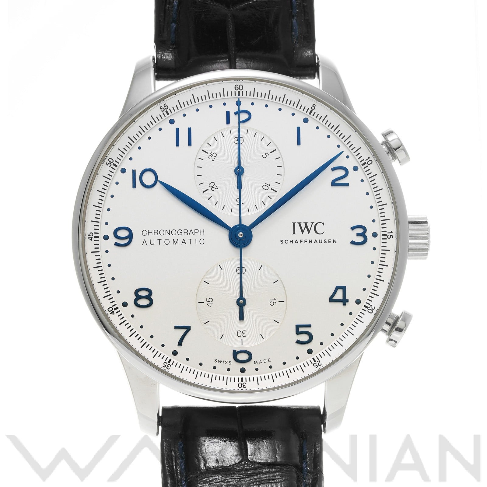 IWC ポルトギーゼ クロノグラフ IW371605 シルバー メンズ 時計 【中古】【wristwatch】