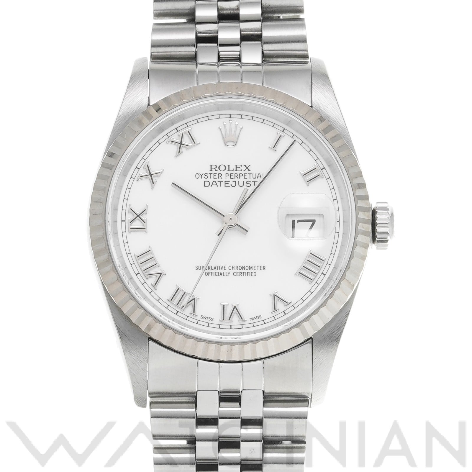 ロレックス デイトジャスト 16234 ホワイト メンズ 時計 【中古】【wristwatch】