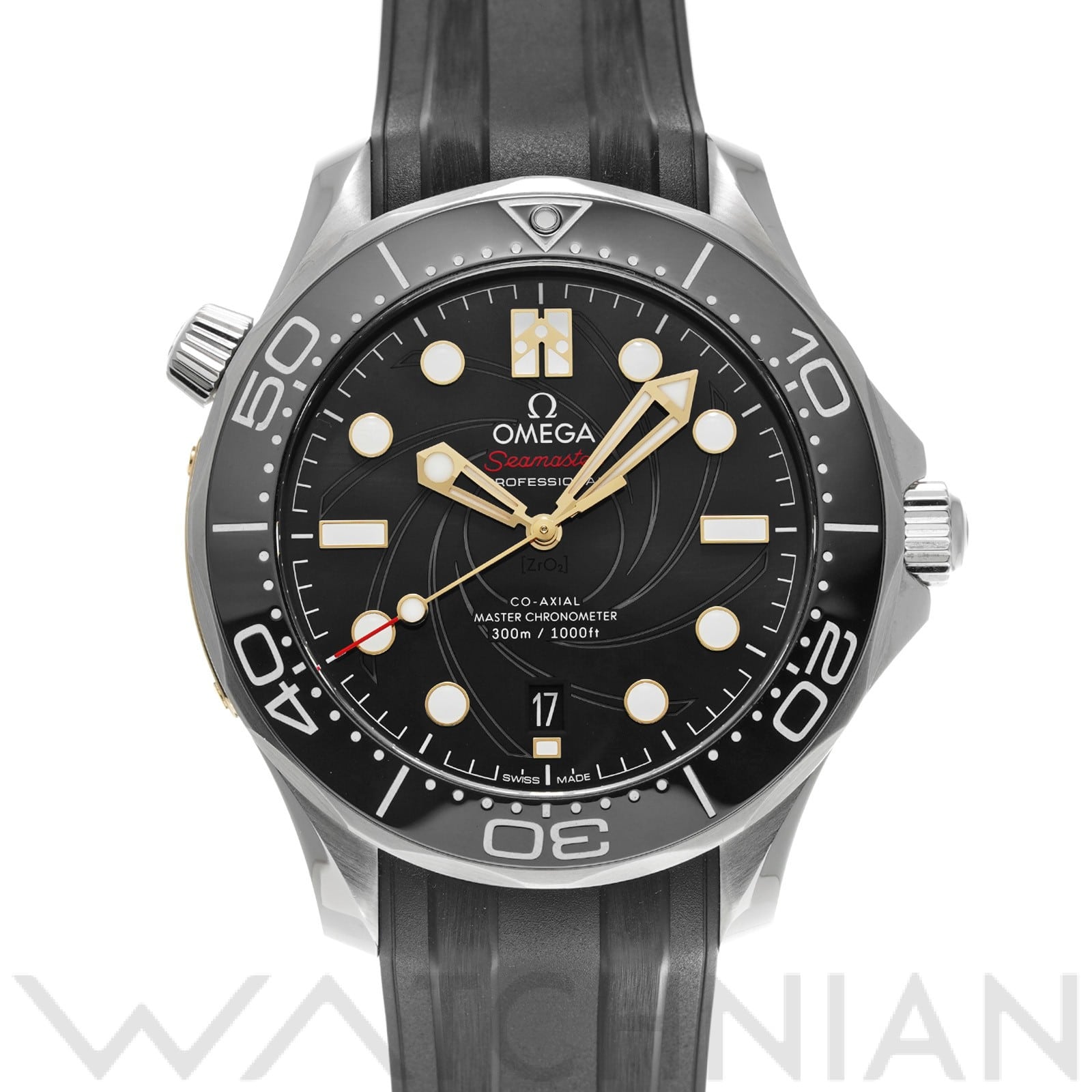 シーマスター ダイバー300 コーアクシャル マスタークロノメーター ジェームズ・ボンド 210.22.42.20.01.004 ブラック オメガ OMEGA メンズ 【中古】