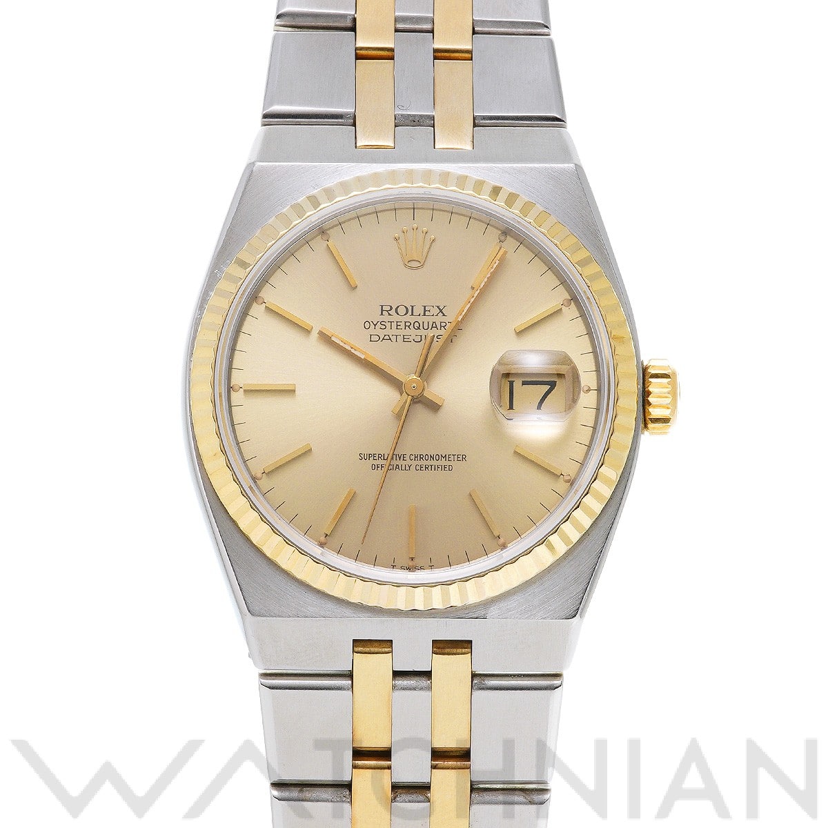 ロレックス / ROLEX オイスタークォーツ デイトジャスト 17013 シャンパン メンズ 時計 【中古】【wristwatch】