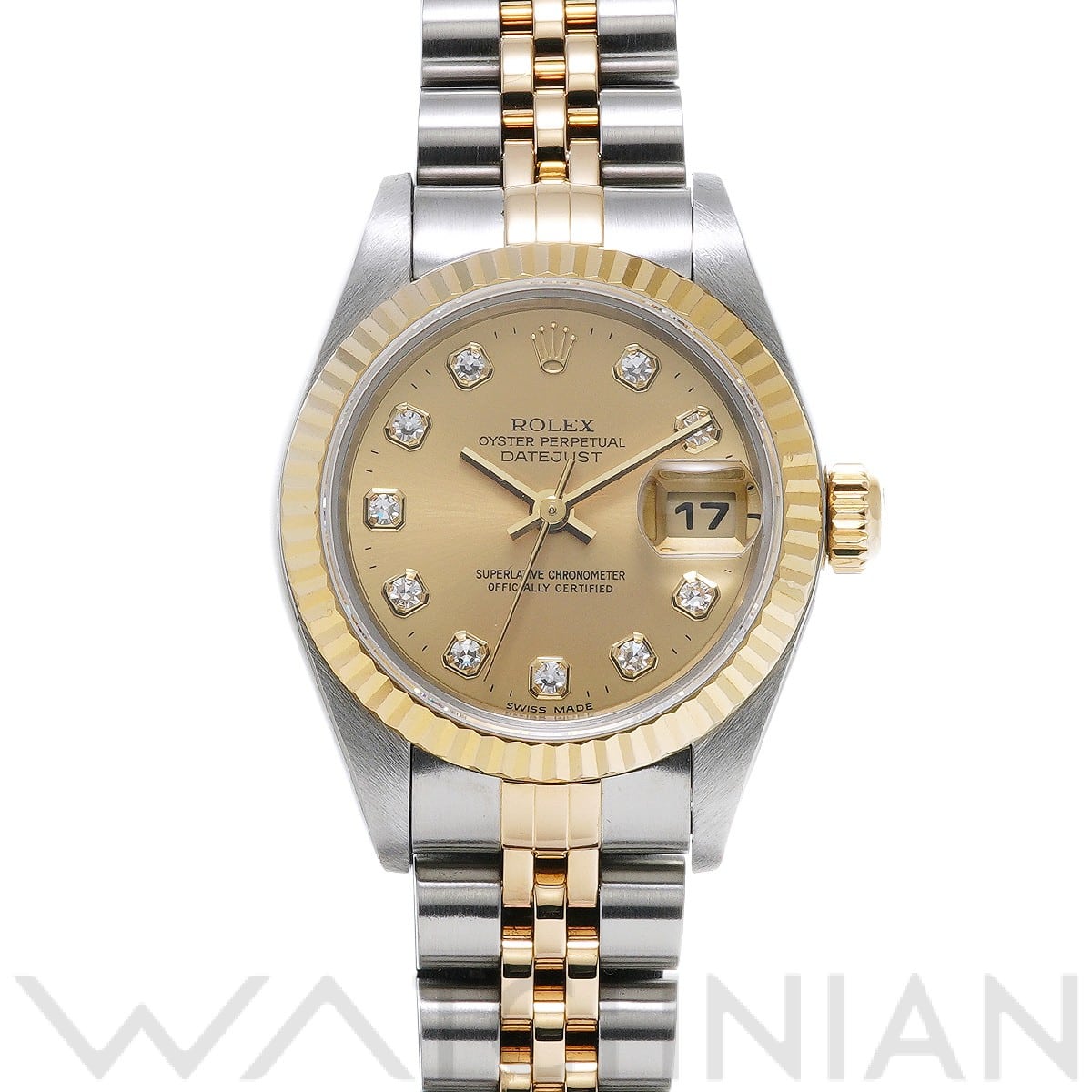 ロレックス デイトジャスト 26 79173G シャンパン/ダイヤモンド レディース 時計 【中古】【wristwatch】