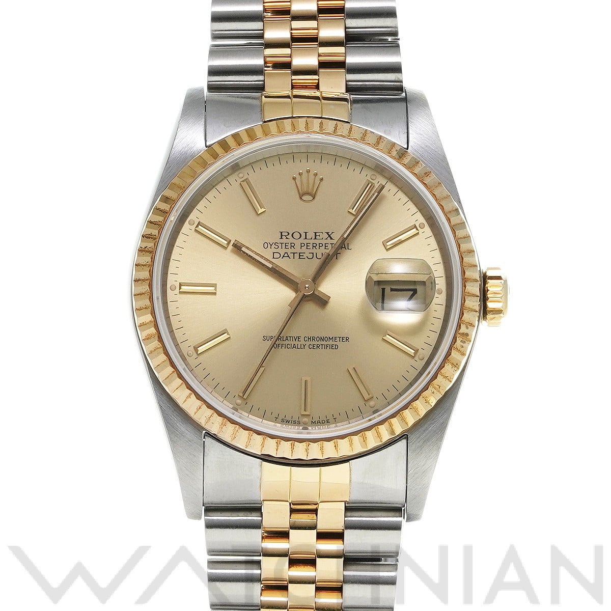 ロレックス デイトジャスト 36 16233 シャンパン メンズ 時計 【中古】【wristwatch】