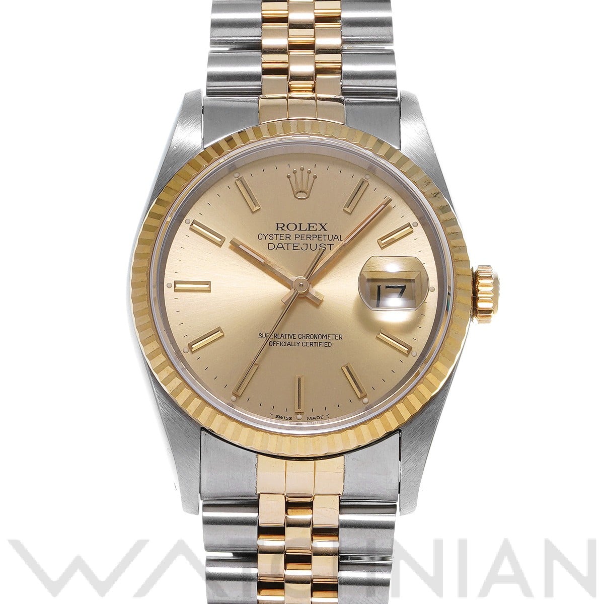 ロレックス デイトジャスト 16233 シャンパン メンズ 時計 【中古】【wristwatch】