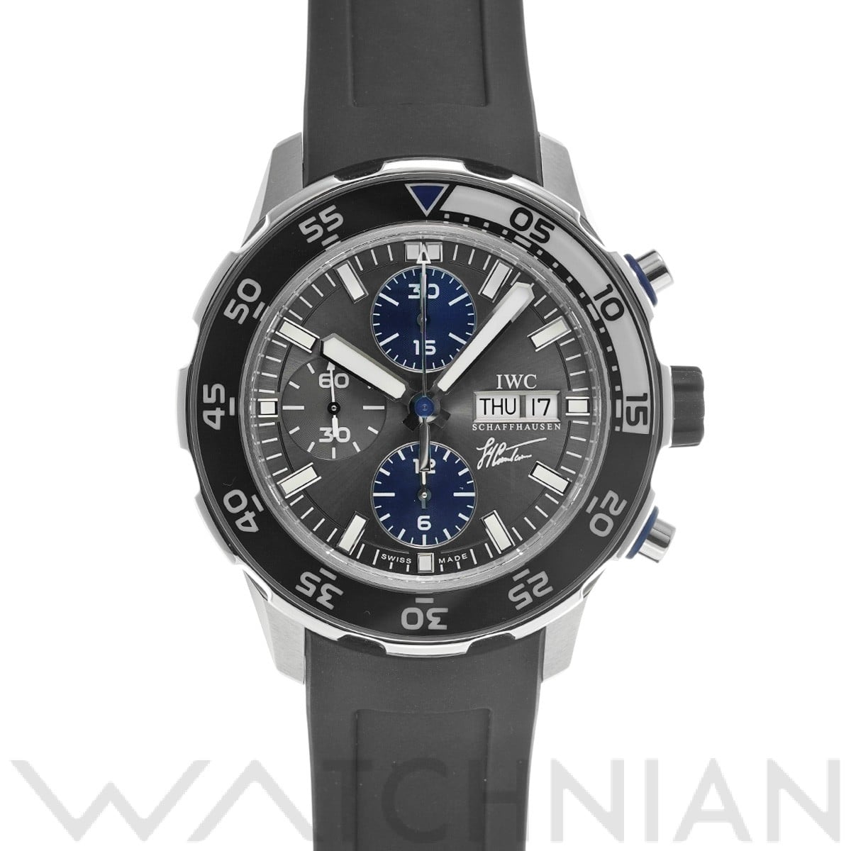 アクアタイマー クロノグラフ IW376706 グレー/ブル- インターナショナルウォッチカンパニー IWC メンズ 【中古】