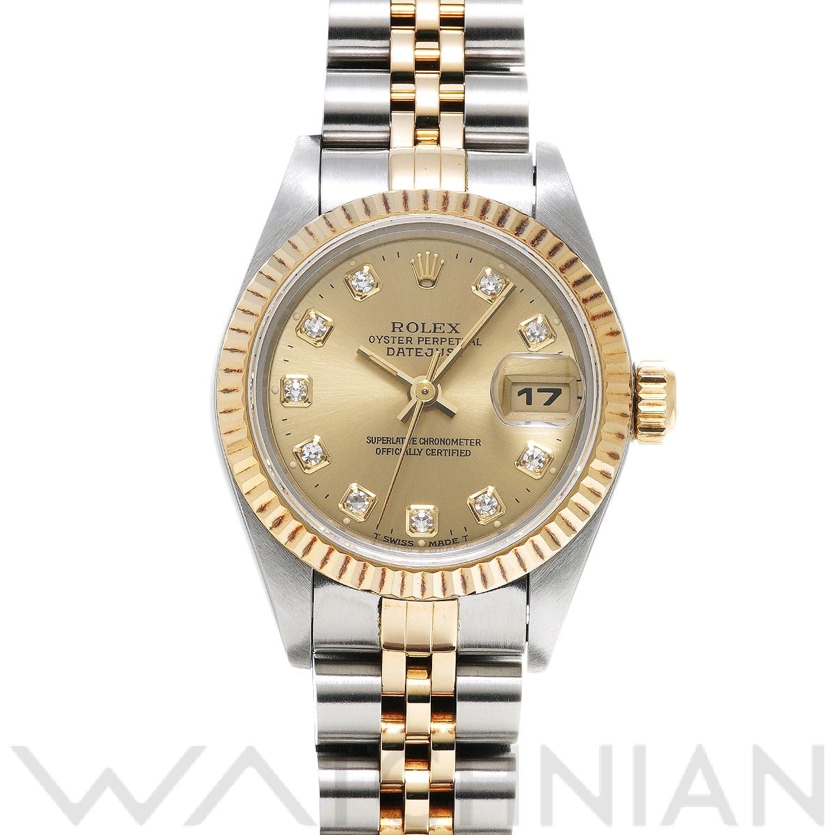 ロレックス デイトジャスト 26 69173G シャンパン/ダイヤモンド レディース 時計 【中古】【wristwatch】