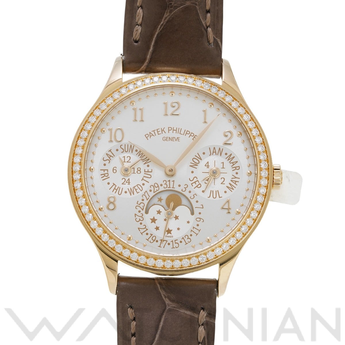 グランドコンプリケーション レディ ファースト パーペチュアルカレンダー 7140R-001 シルバー・ホワイト・オパーリン パテック フィリップ PATEK PHILIPPE レディース 【中古】
