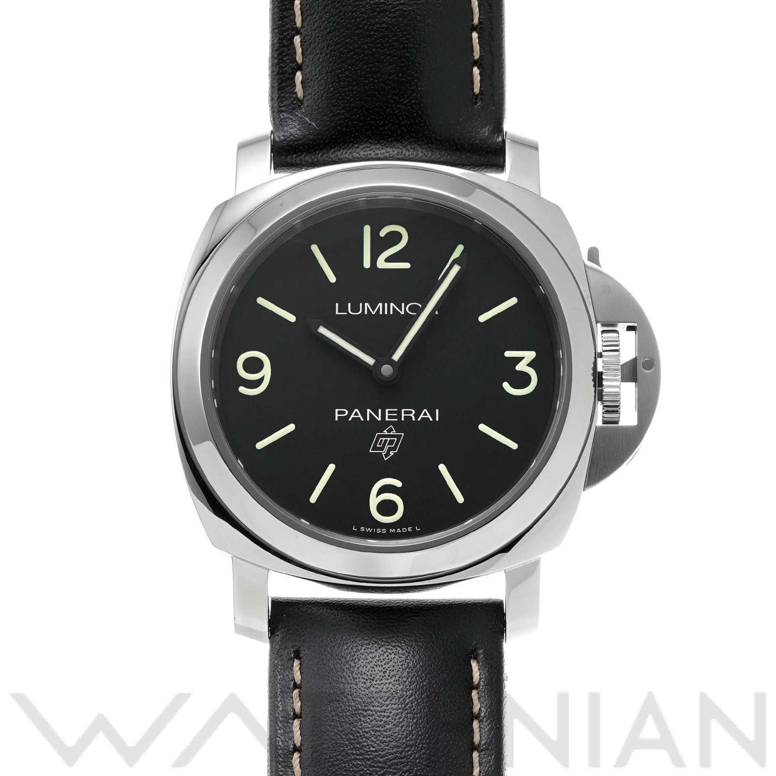 ルミノール ベース ロゴ 3デイズ アッチャイオ PAM00773 U番(2018年製造) ブラック パネライ OFFICINE PANERAI メンズ 【中古】