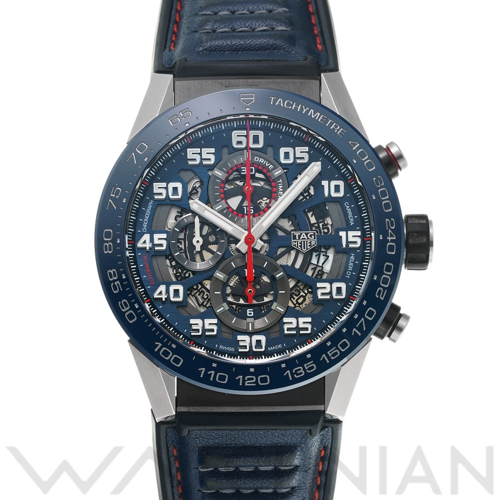 カレラ キャリバーホイヤー01 クロノグラフ レッドブルレーシング CAR2A1N.FT6100 ブルー タグ ホイヤー TAG HEUER メンズ 【中古】