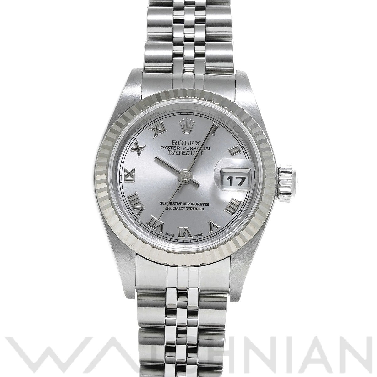 ロレックス デイトジャスト 26 79174 グレー レディース 時計 【中古】【wristwatch】