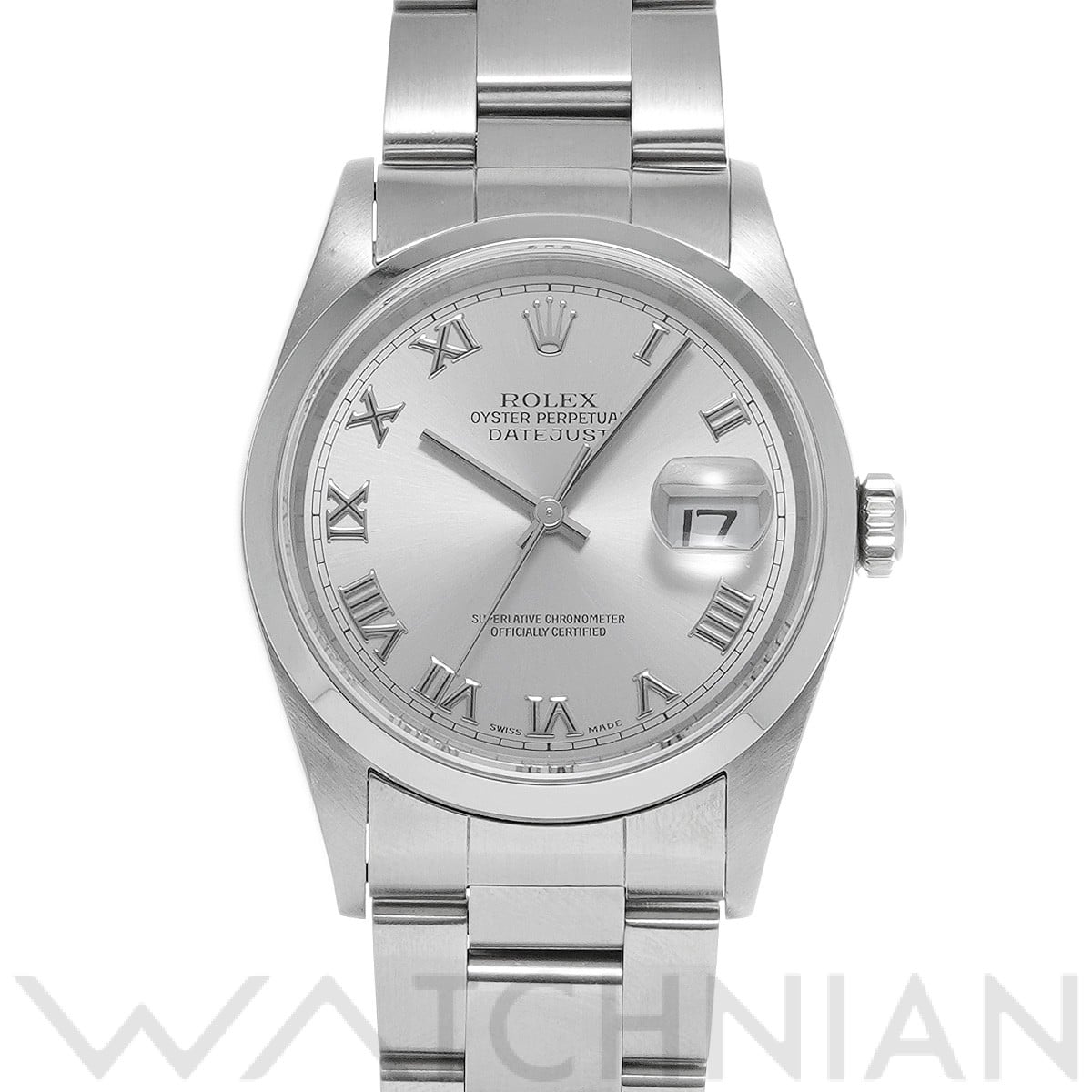 ロレックス デイトジャスト 36 16200 グレー メンズ 時計 【中古】【wristwatch】