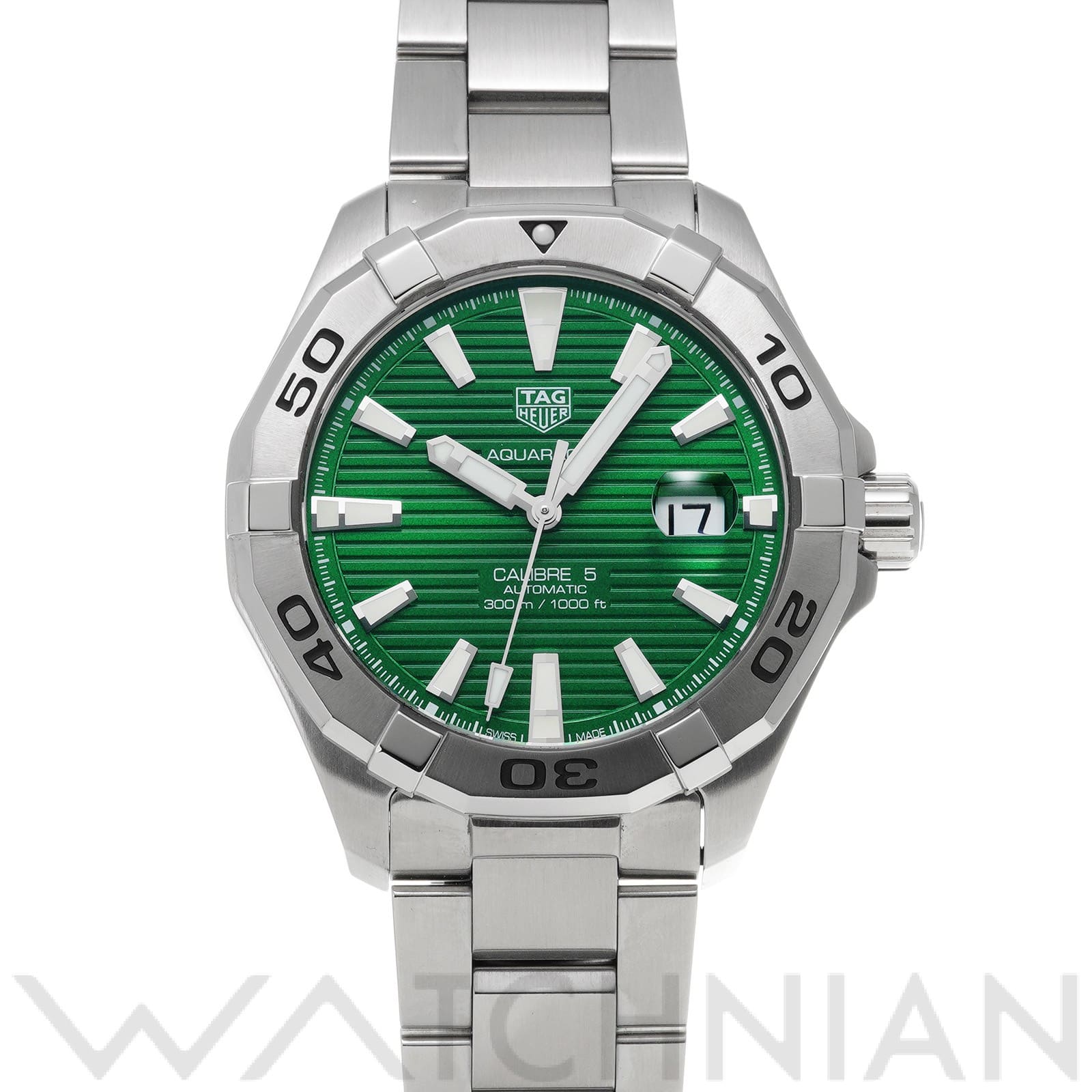 タグ ホイヤー / TAG HEUER アクアレーサー キャリバー5 WAY2015.BA0927 グリーン メンズ 時計 【中古】【wristwatch】