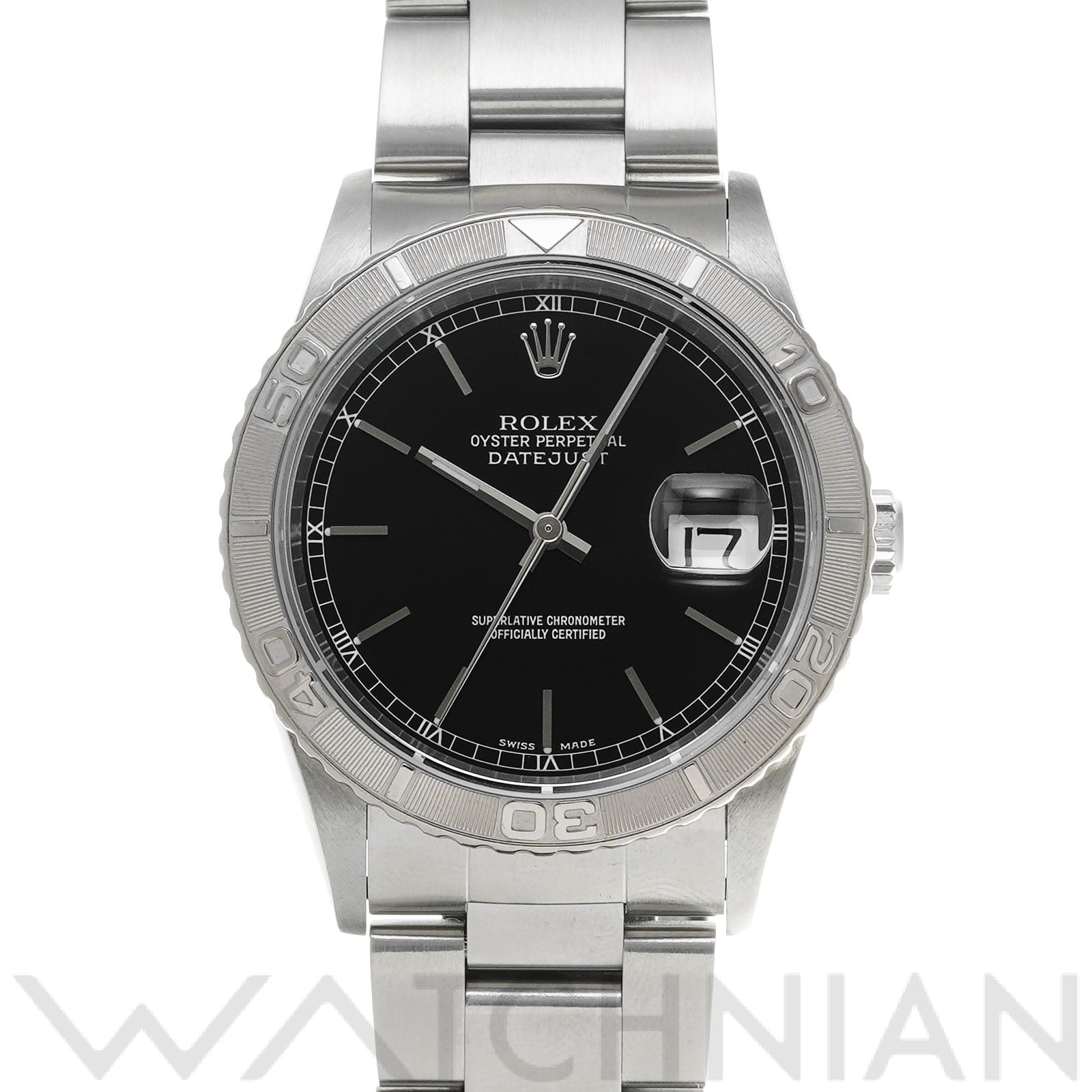 ロレックス デイトジャスト 36 サンダーバード 16264 ブラック メンズ 時計 【中古】【wristwatch】