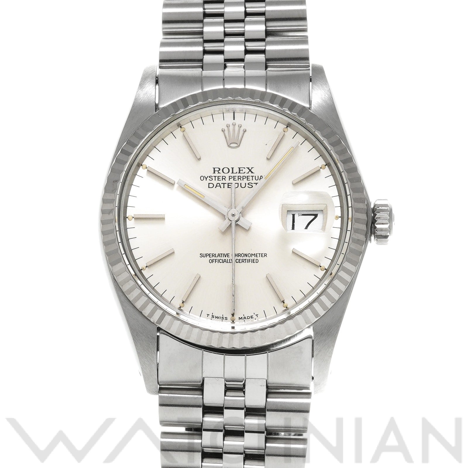 ロレックス デイトジャスト 36 16014 シルバー メンズ 時計 【中古】【wristwatch】