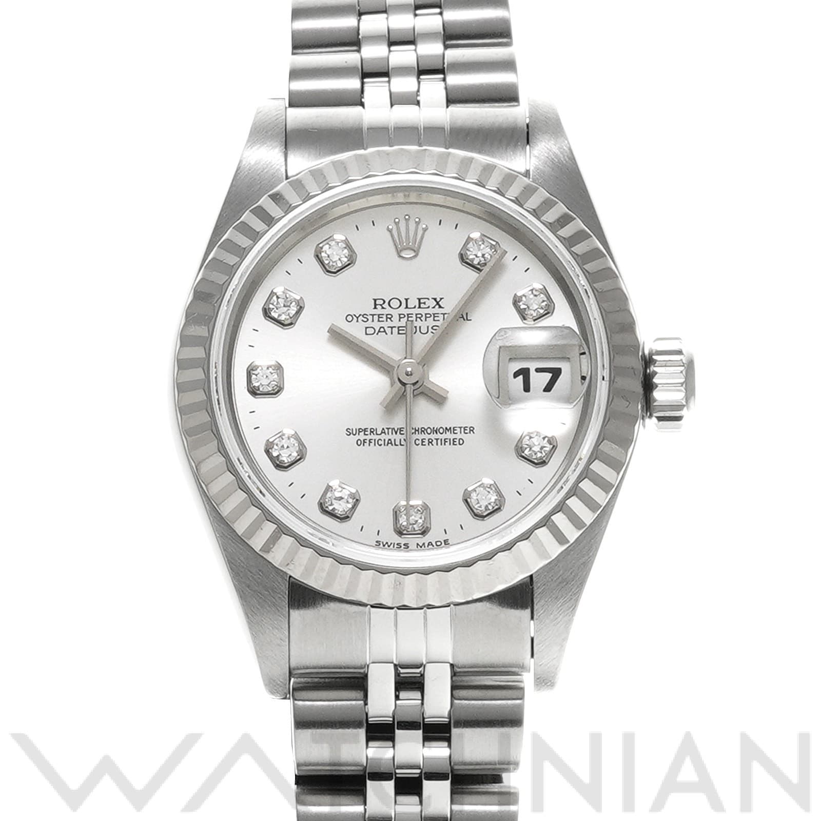 デイトジャスト 69174G U番(1997年頃製造) シルバー/ダイヤモンド ロレックス ROLEX レディース 【中古】