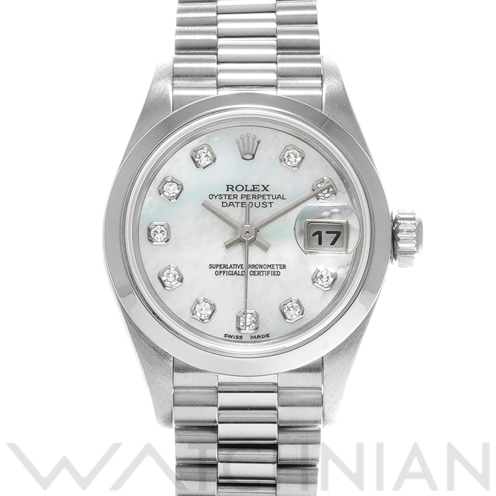 ロレックス デイトジャスト 26 79166NG ホワイトシェル/ダイヤモンド レディース 時計 【中古】【wristwatch】