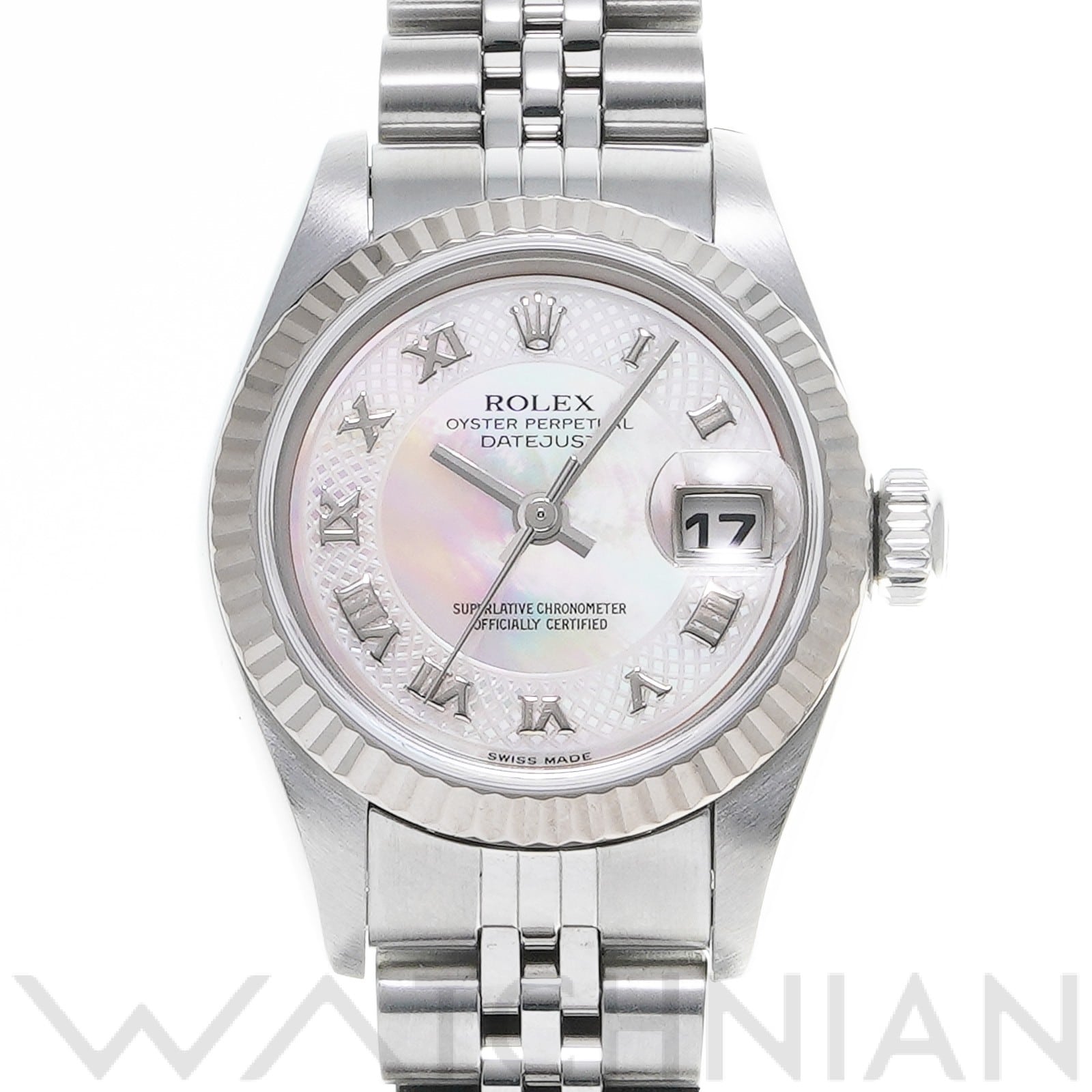 ロレックス デイトジャスト 26 79174NR ホワイトシェル レディース 時計 【中古】【wristwatch】