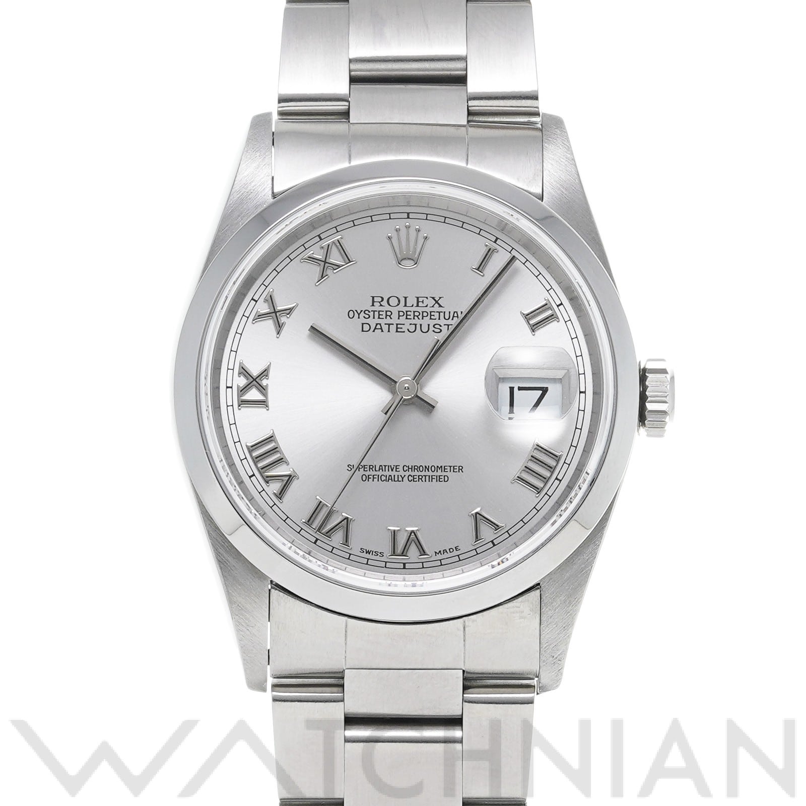 ロレックス デイトジャスト 36 16200 グレー メンズ 時計 【中古】【wristwatch】